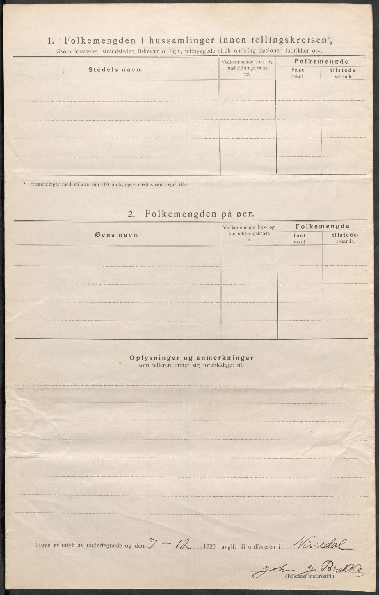 SAKO, Folketelling 1920 for 0830 Nissedal herred, 1920, s. 13