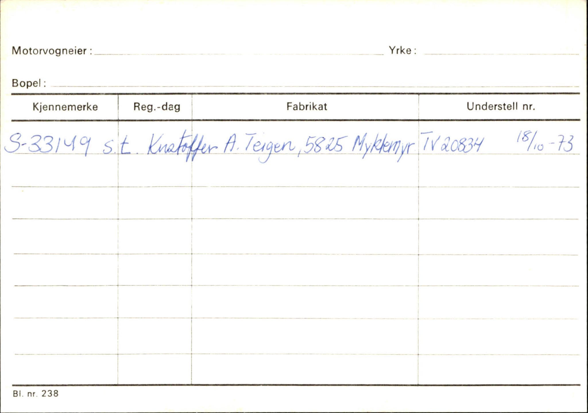 Statens vegvesen, Sogn og Fjordane vegkontor, AV/SAB-A-5301/4/F/L0126: Eigarregister Fjaler M-Å. Leikanger A-Å, 1945-1975, s. 2366