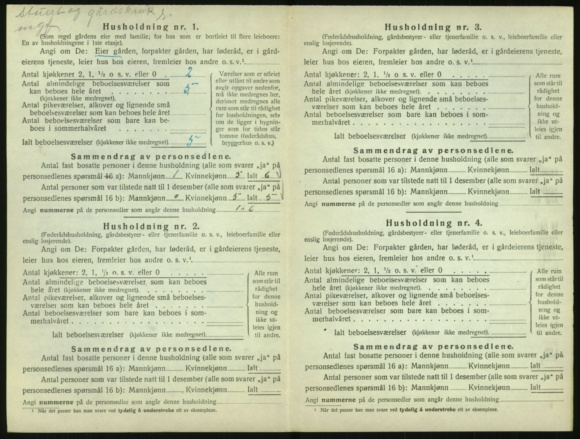 SAK, Folketelling 1920 for 0927 Høvåg herred, 1920, s. 169