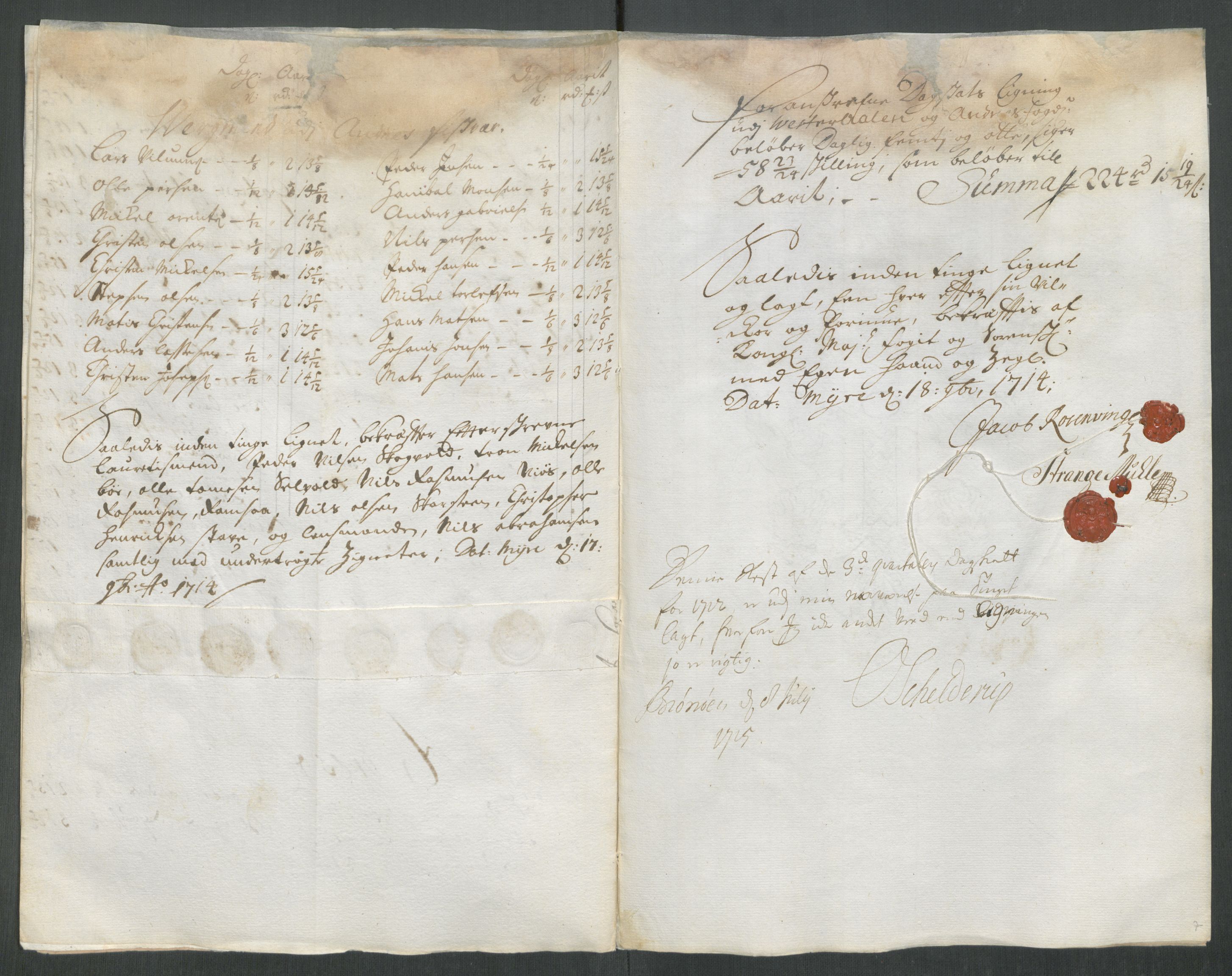 Rentekammeret inntil 1814, Reviderte regnskaper, Fogderegnskap, AV/RA-EA-4092/R67/L4680: Fogderegnskap Vesterålen, Andenes og Lofoten, 1714, s. 101