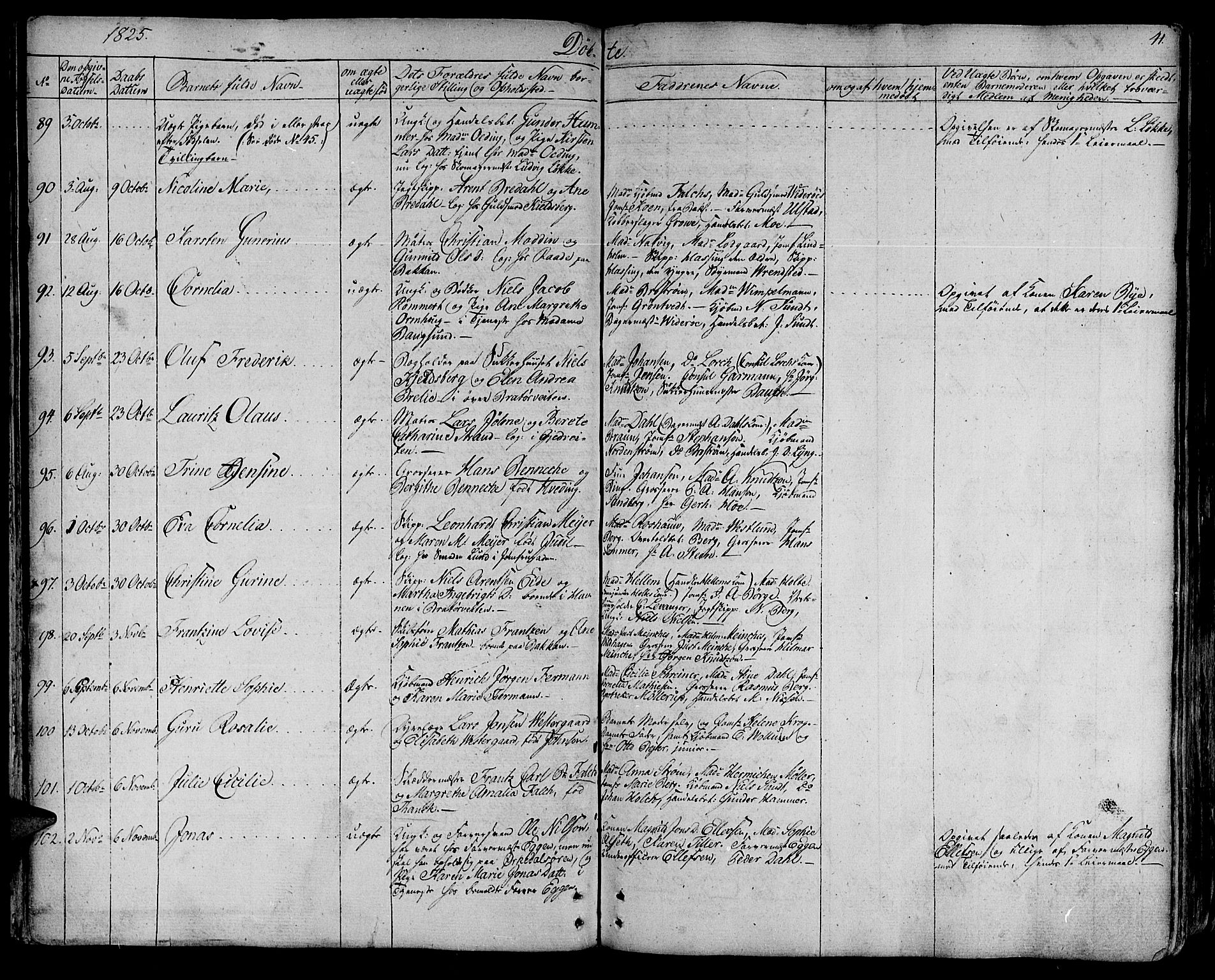 Ministerialprotokoller, klokkerbøker og fødselsregistre - Sør-Trøndelag, AV/SAT-A-1456/602/L0108: Ministerialbok nr. 602A06, 1821-1839, s. 41