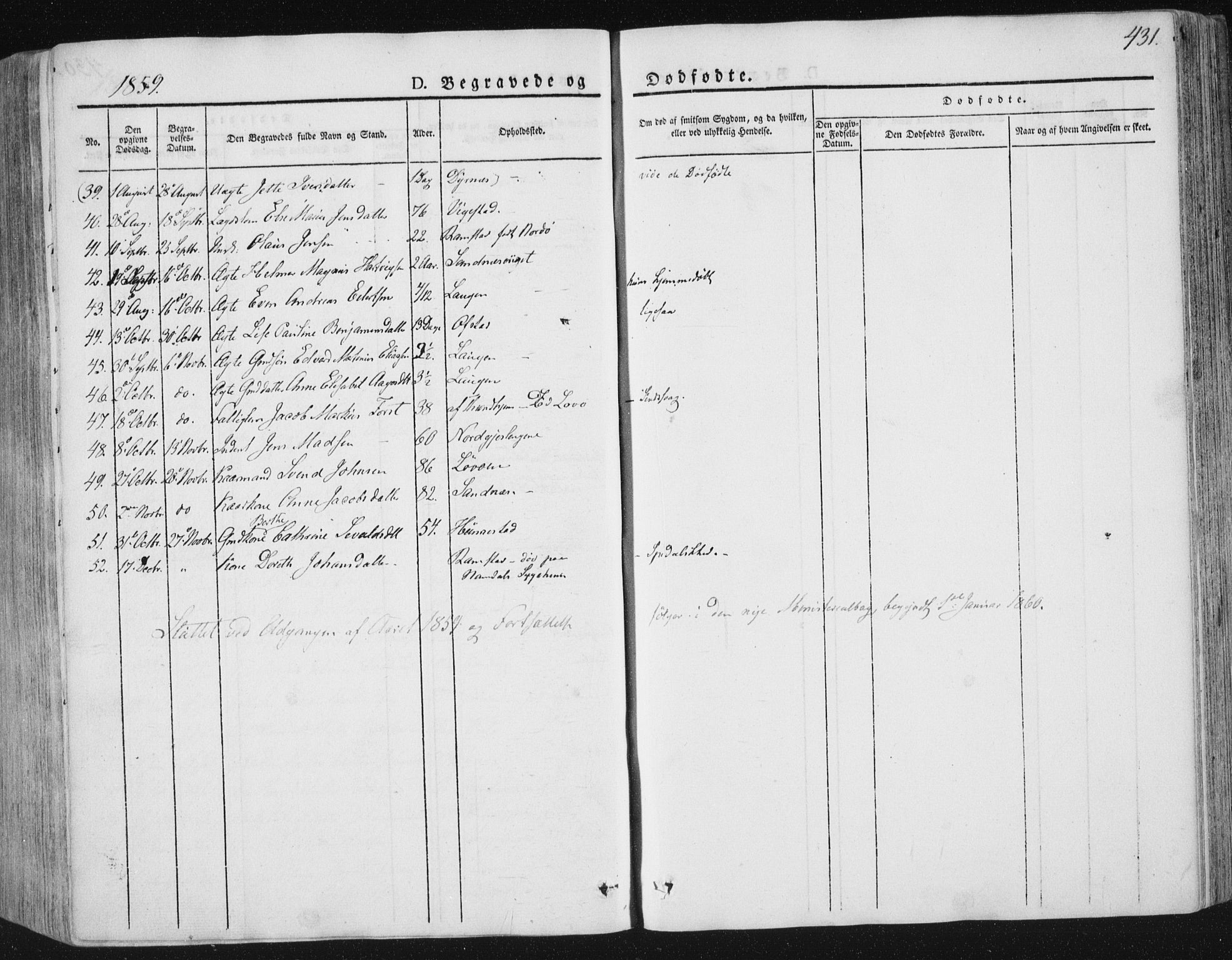 Ministerialprotokoller, klokkerbøker og fødselsregistre - Nord-Trøndelag, AV/SAT-A-1458/784/L0669: Ministerialbok nr. 784A04, 1829-1859, s. 431