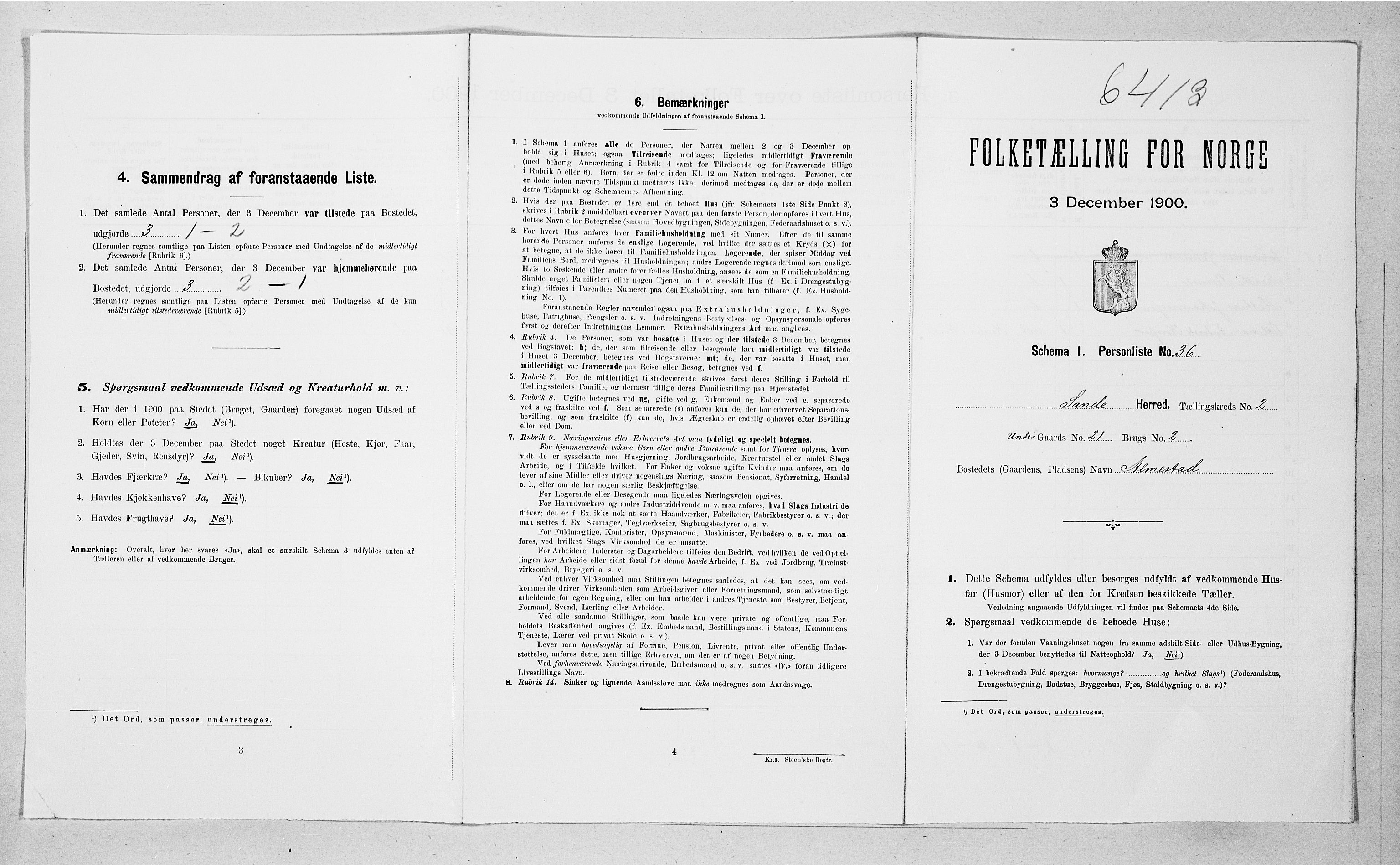 SAT, Folketelling 1900 for 1514 Sande herred, 1900, s. 240