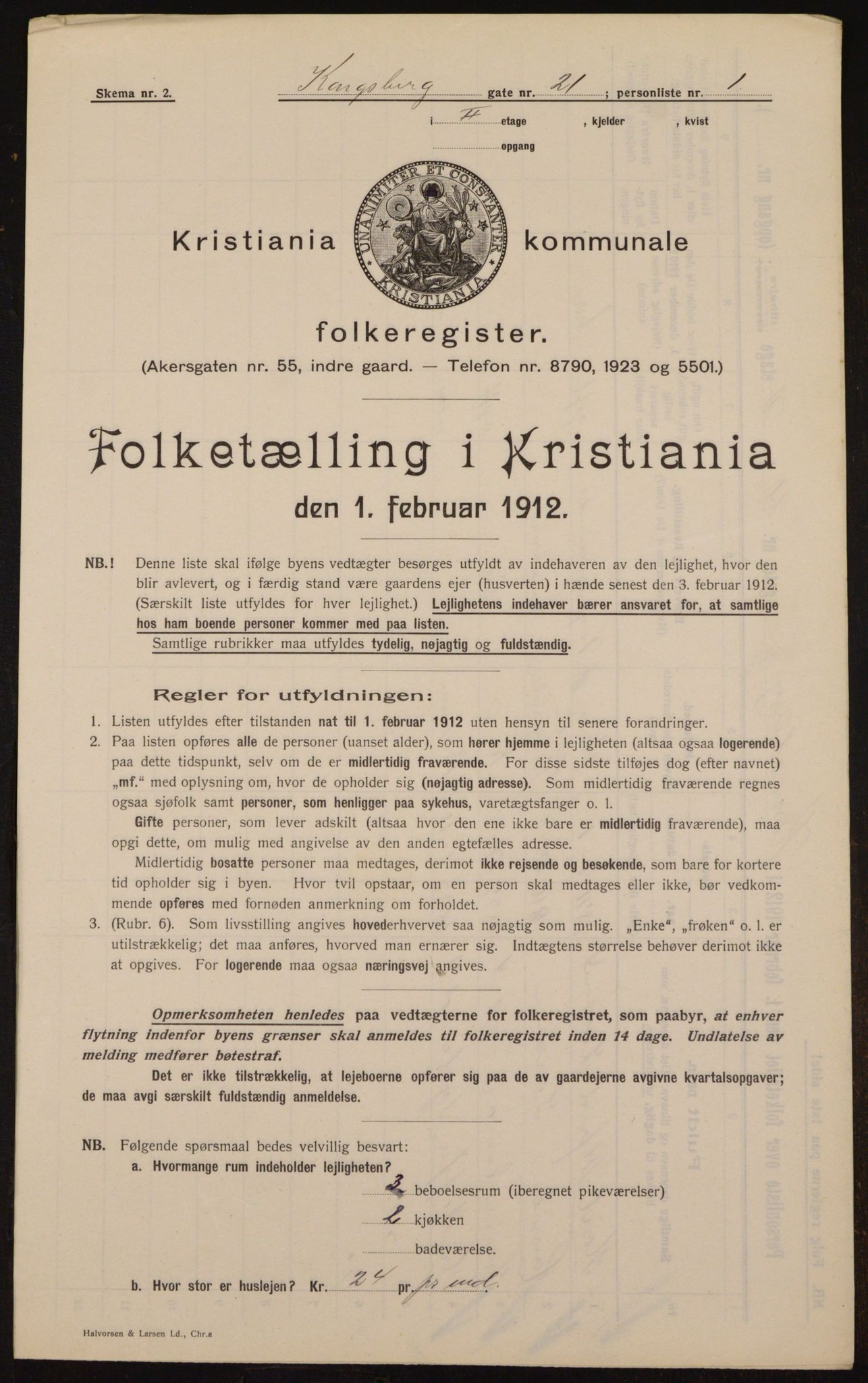 OBA, Kommunal folketelling 1.2.1912 for Kristiania, 1912, s. 53240