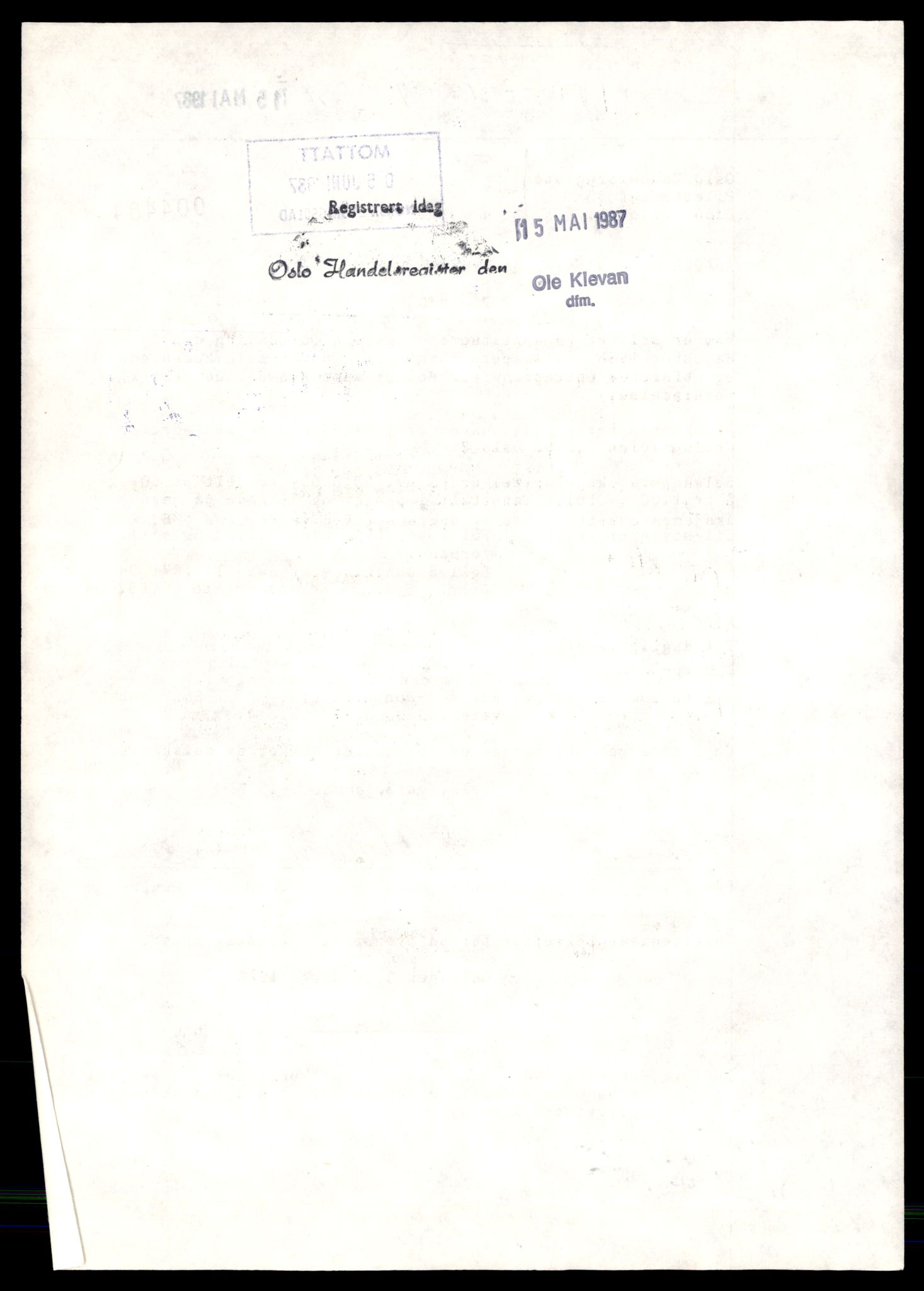 Oslo byfogd, Handelsregisteret, SAT/A-10867/G/Gc/Gca/L0673: Ikke konverterte foretak, Ptp-Qua, 1890-1990, s. 4
