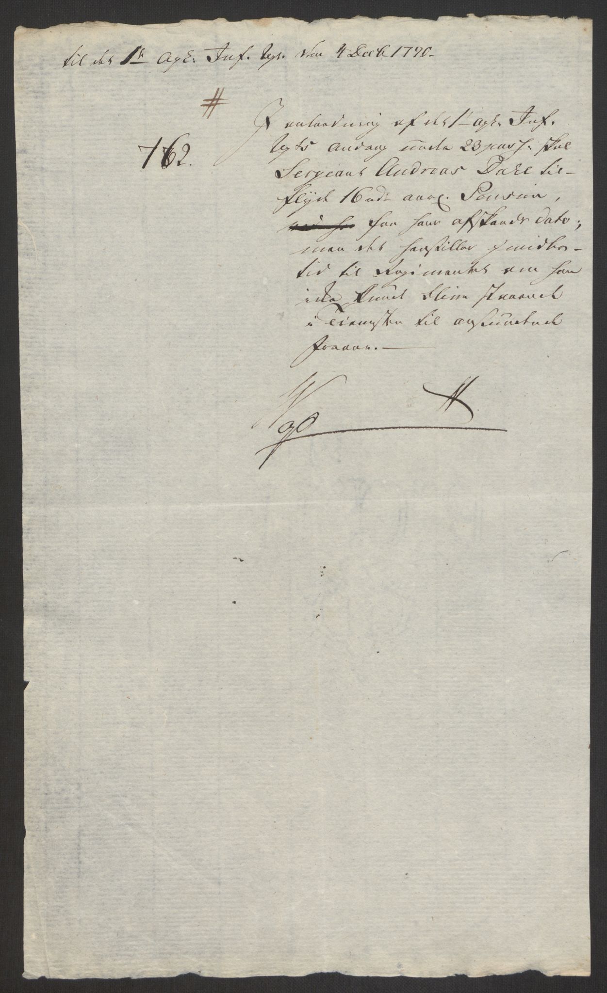 Forsvaret, Den norske kvesthuskasse/krigshospitalkasse, AV/RA-RAFA-1887/F/Fa/L0008: Konsepter, 1790-1793, s. 316