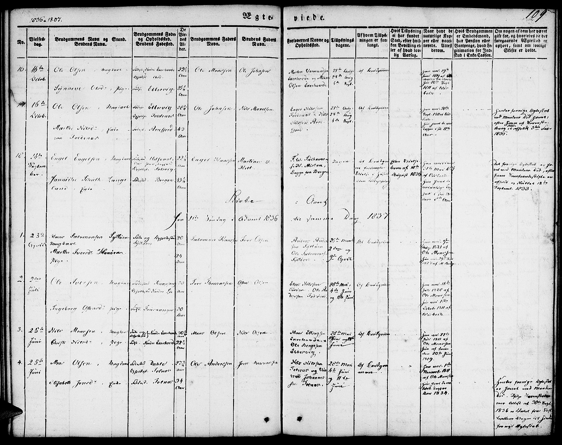 Fjell sokneprestembete, AV/SAB-A-75301/H/Haa: Ministerialbok nr. A 1, 1835-1850, s. 109