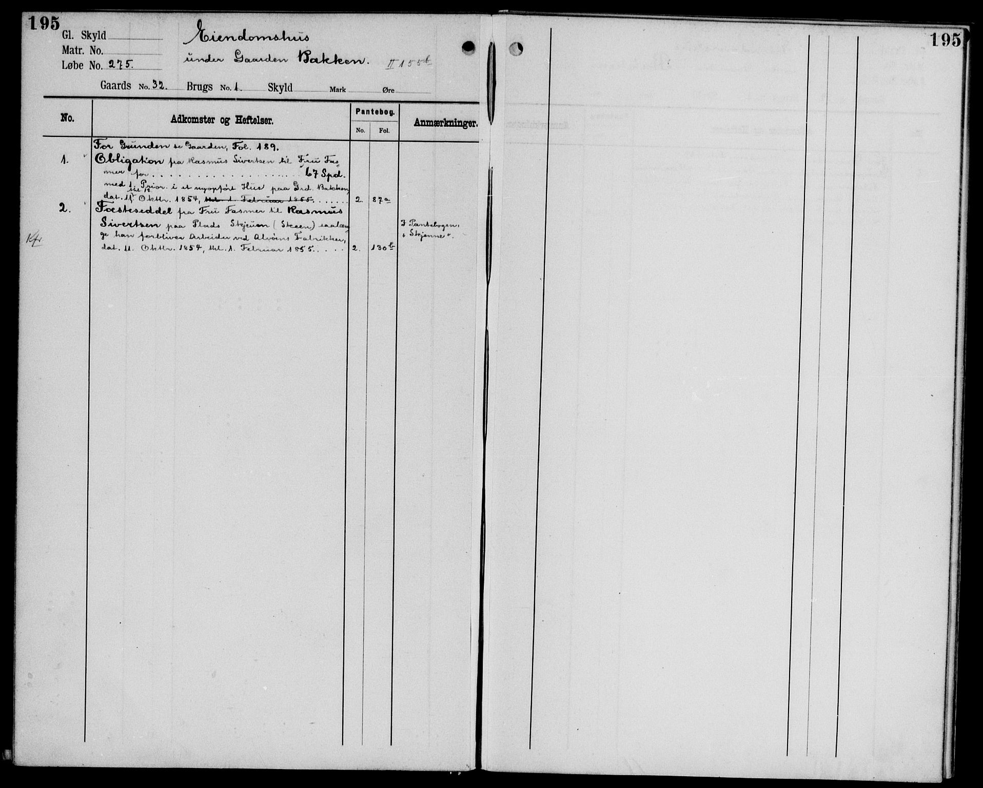 Midhordland sorenskriveri, AV/SAB-A-3001/1/G/Ga/Gab/L0106: Panteregister nr. II.A.b.106, s. 195