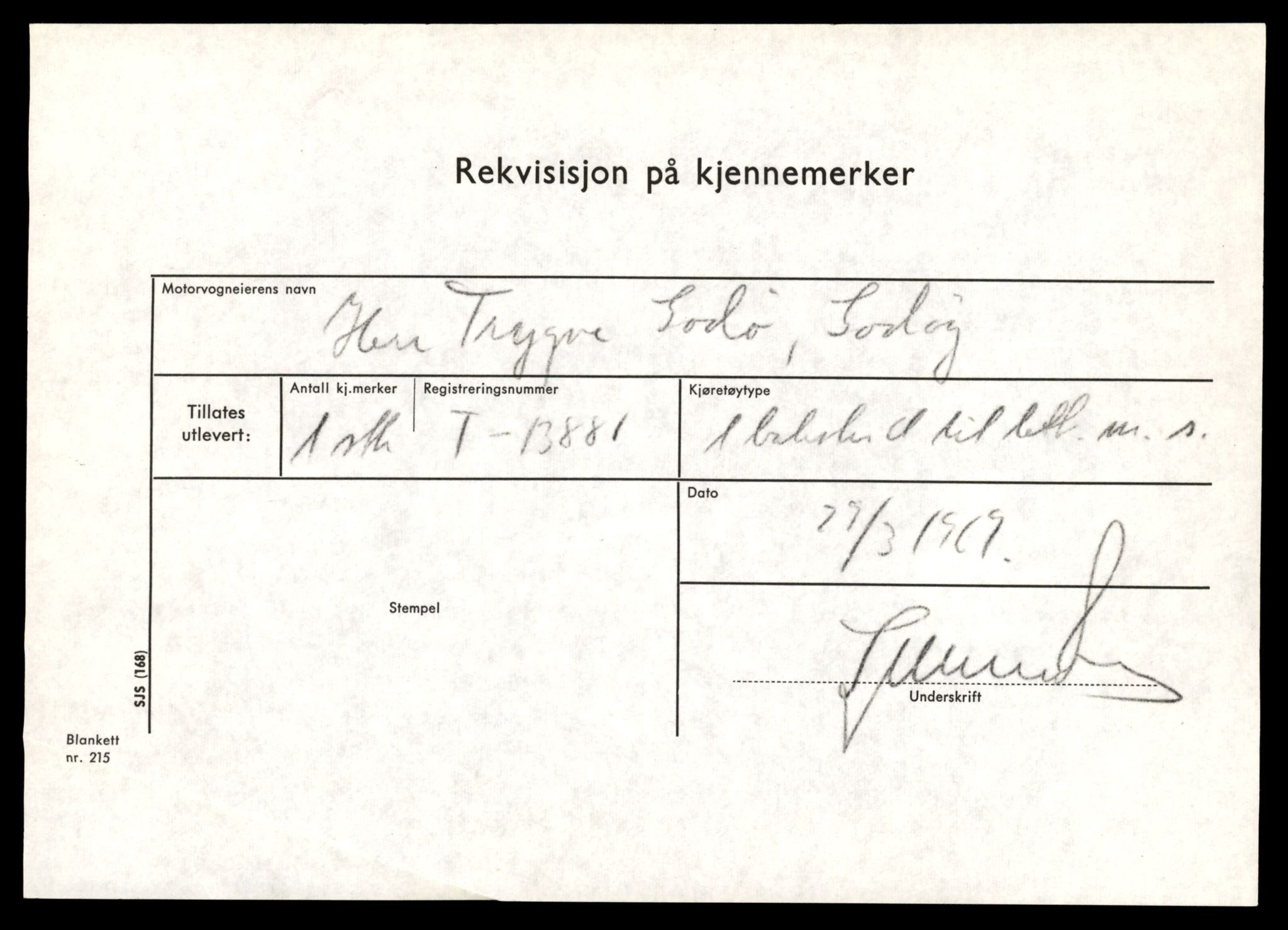 Møre og Romsdal vegkontor - Ålesund trafikkstasjon, AV/SAT-A-4099/F/Fe/L0041: Registreringskort for kjøretøy T 13710 - T 13905, 1927-1998, s. 2989
