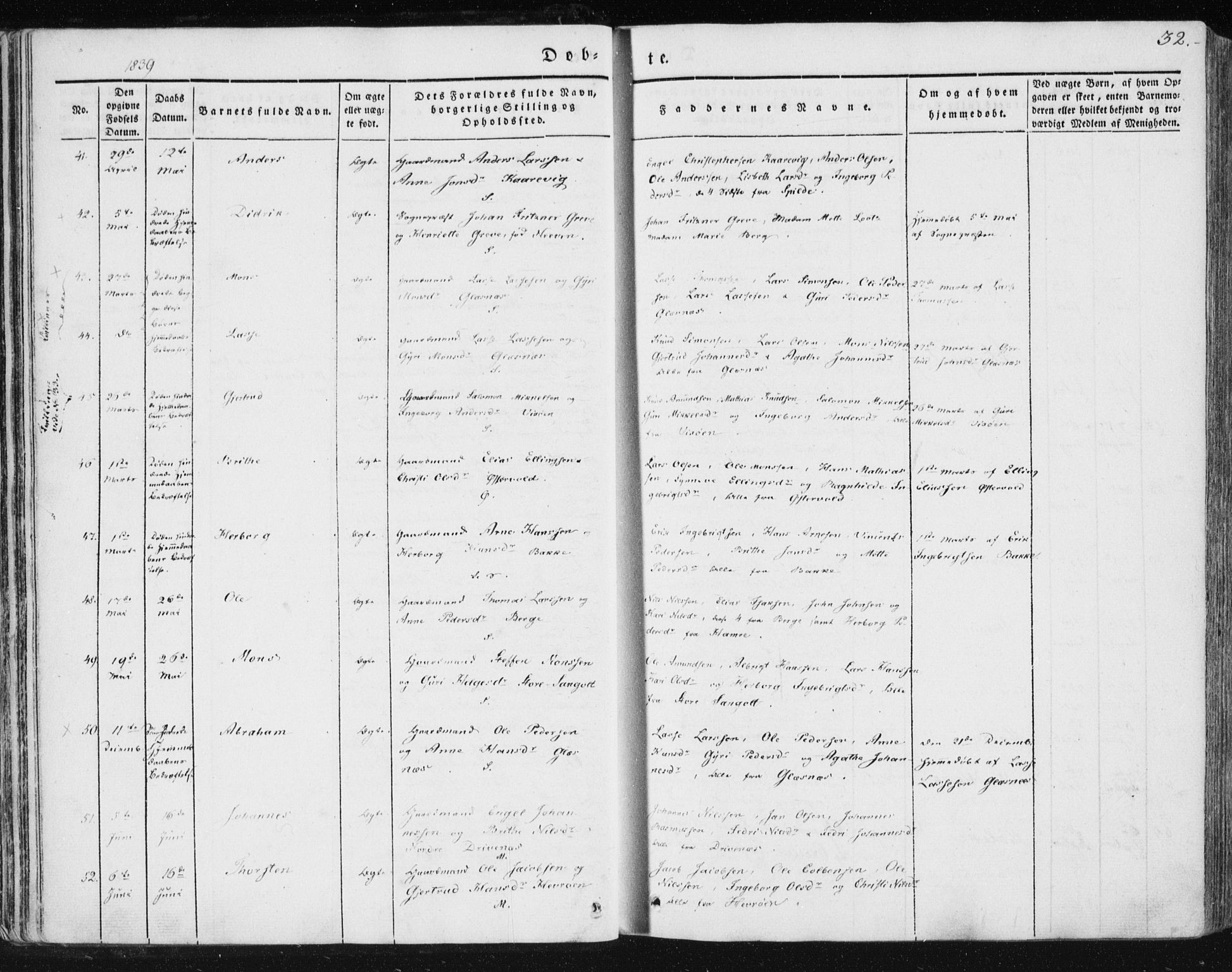 Sund sokneprestembete, AV/SAB-A-99930: Ministerialbok nr. A 13, 1835-1849, s. 32