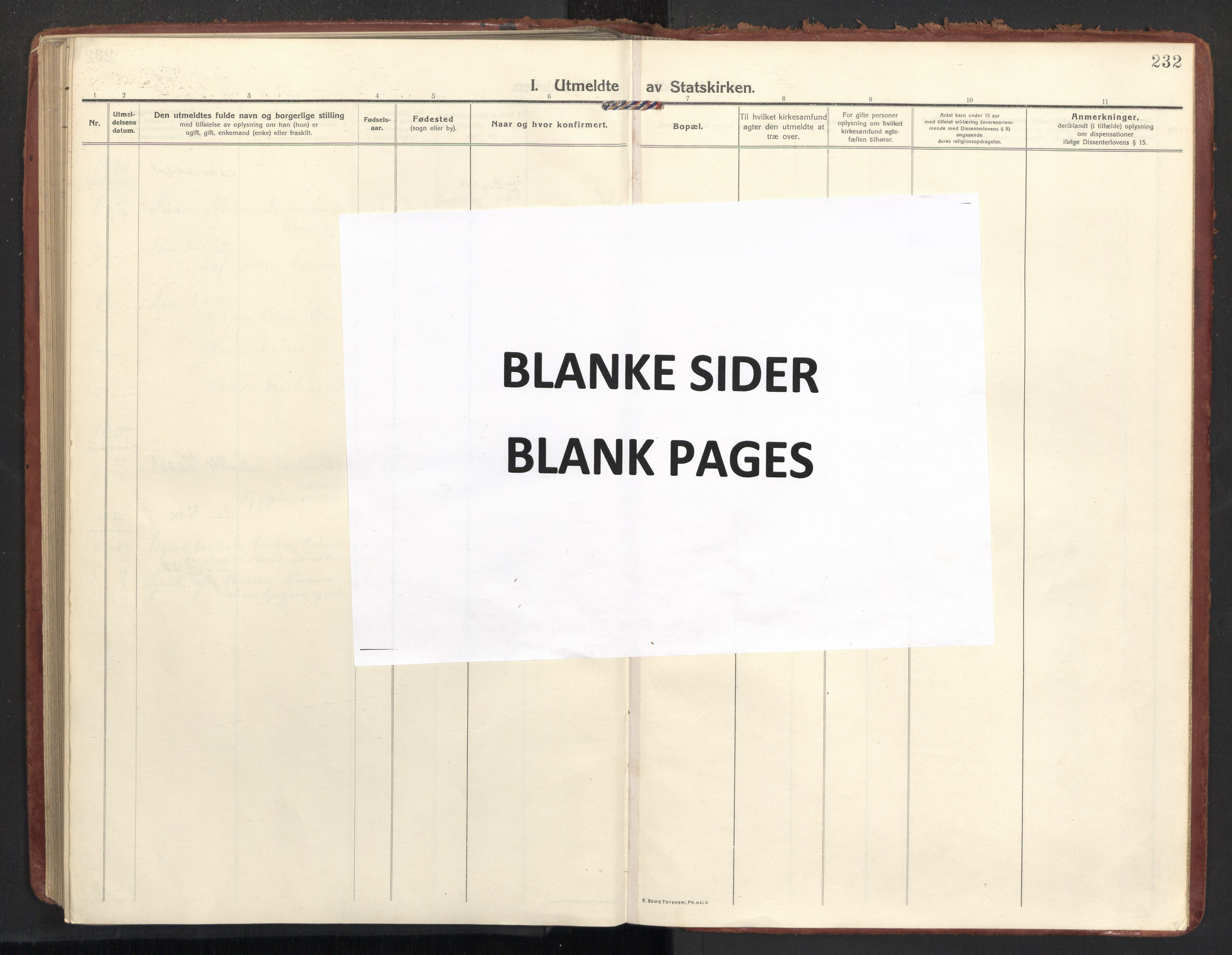 Ministerialprotokoller, klokkerbøker og fødselsregistre - Nordland, AV/SAT-A-1459/890/L1288: Ministerialbok nr. 890A03, 1915-1925, s. 232