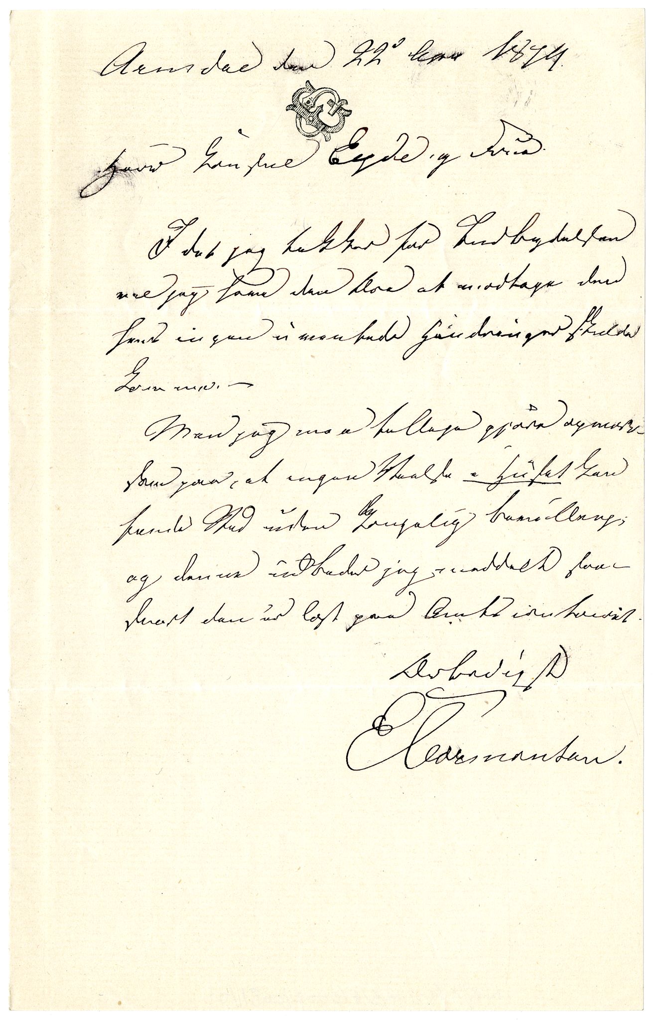Diderik Maria Aalls brevsamling, NF/Ark-1023/F/L0002: D.M. Aalls brevsamling. B - C, 1799-1889, s. 388