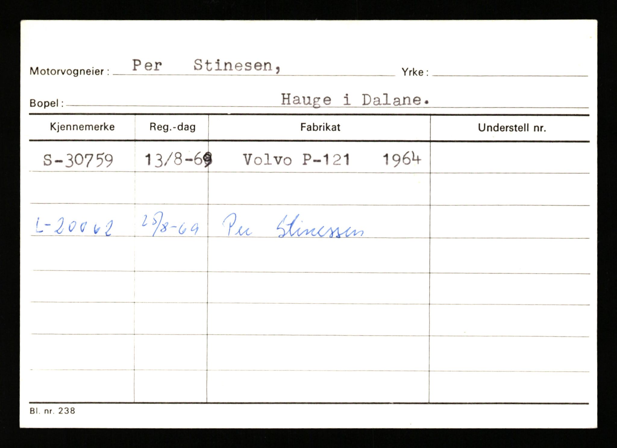 Stavanger trafikkstasjon, AV/SAST-A-101942/0/G/L0005: Registreringsnummer: 23000 - 34245, 1930-1971, s. 2393