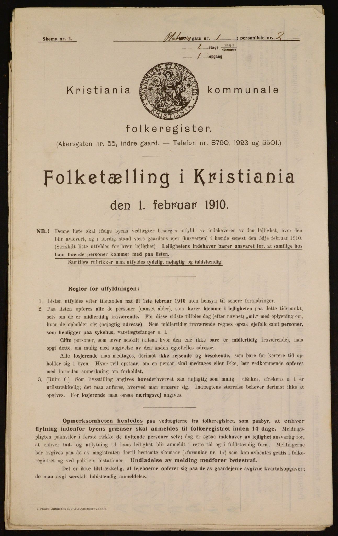 OBA, Kommunal folketelling 1.2.1910 for Kristiania, 1910, s. 76979