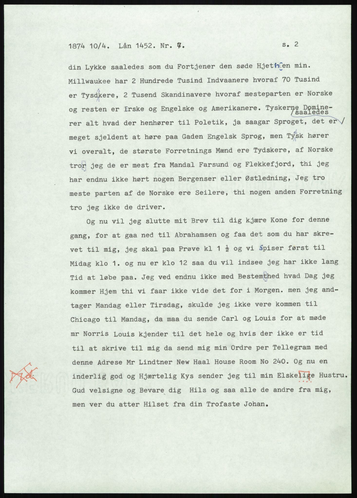 Samlinger til kildeutgivelse, Amerikabrevene, AV/RA-EA-4057/F/L0008: Innlån fra Hedmark: Gamkind - Semmingsen, 1838-1914, s. 141