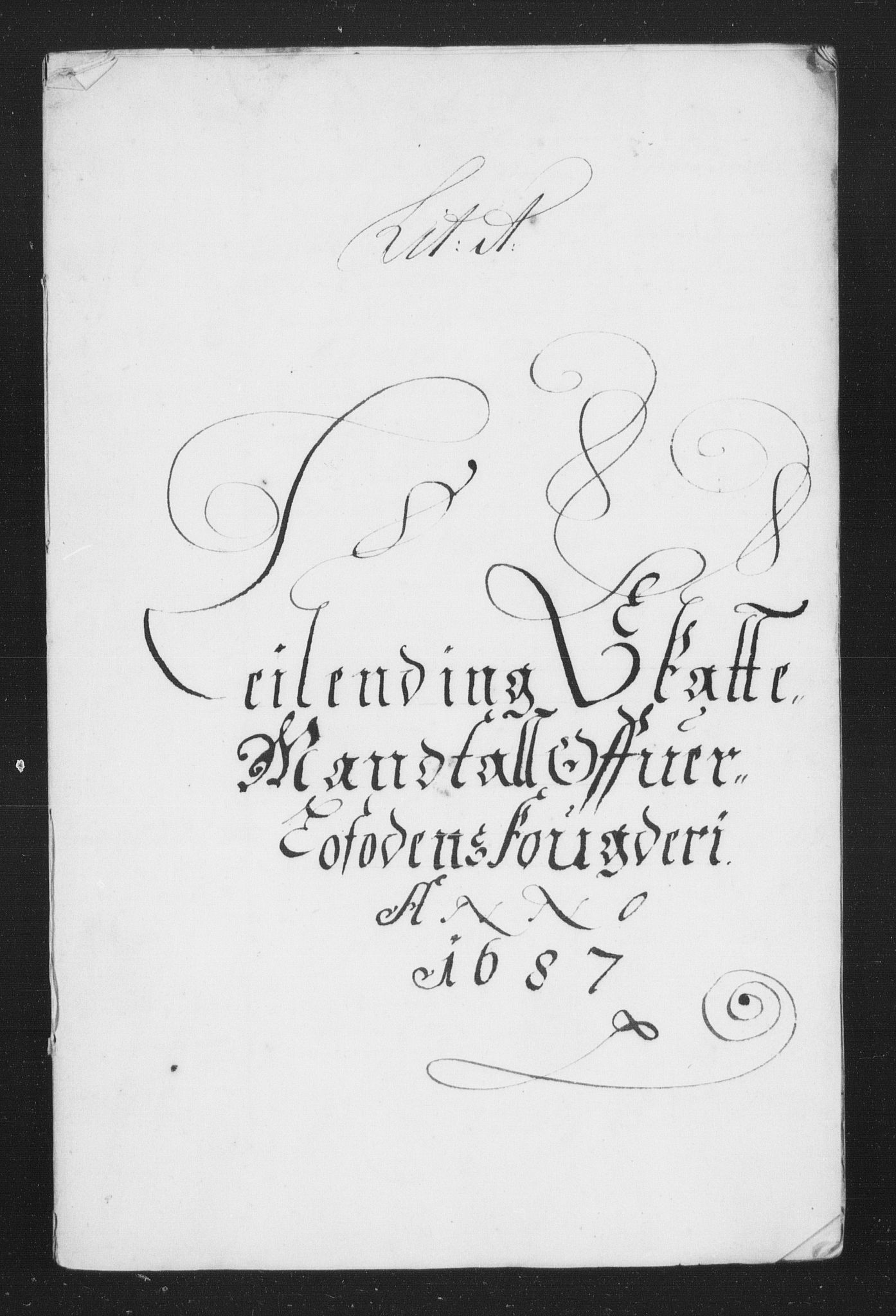 Rentekammeret inntil 1814, Reviderte regnskaper, Stiftamtstueregnskaper, Trondheim stiftamt og Nordland amt, RA/EA-6044/R/Rh/L0010: Nordland amt, 1687