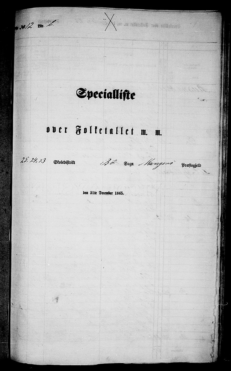 RA, Folketelling 1865 for 1261P Manger prestegjeld, 1865, s. 260