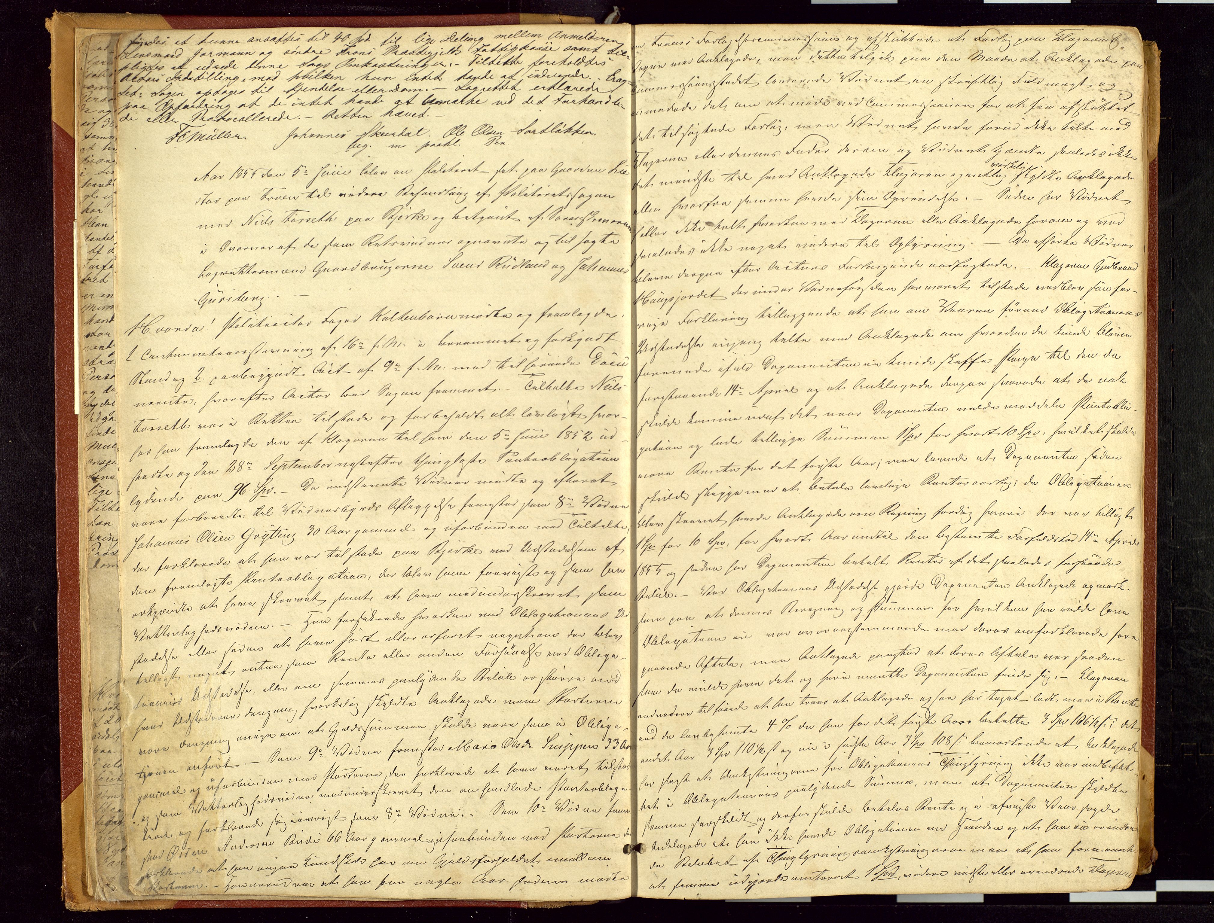 Mellom-Gudbrandsdal sorenskriveri, AV/SAH-TING-038/G/Gc/Gca/L0008: Ekstrarettsprotokoll, 1854-1866, s. 8