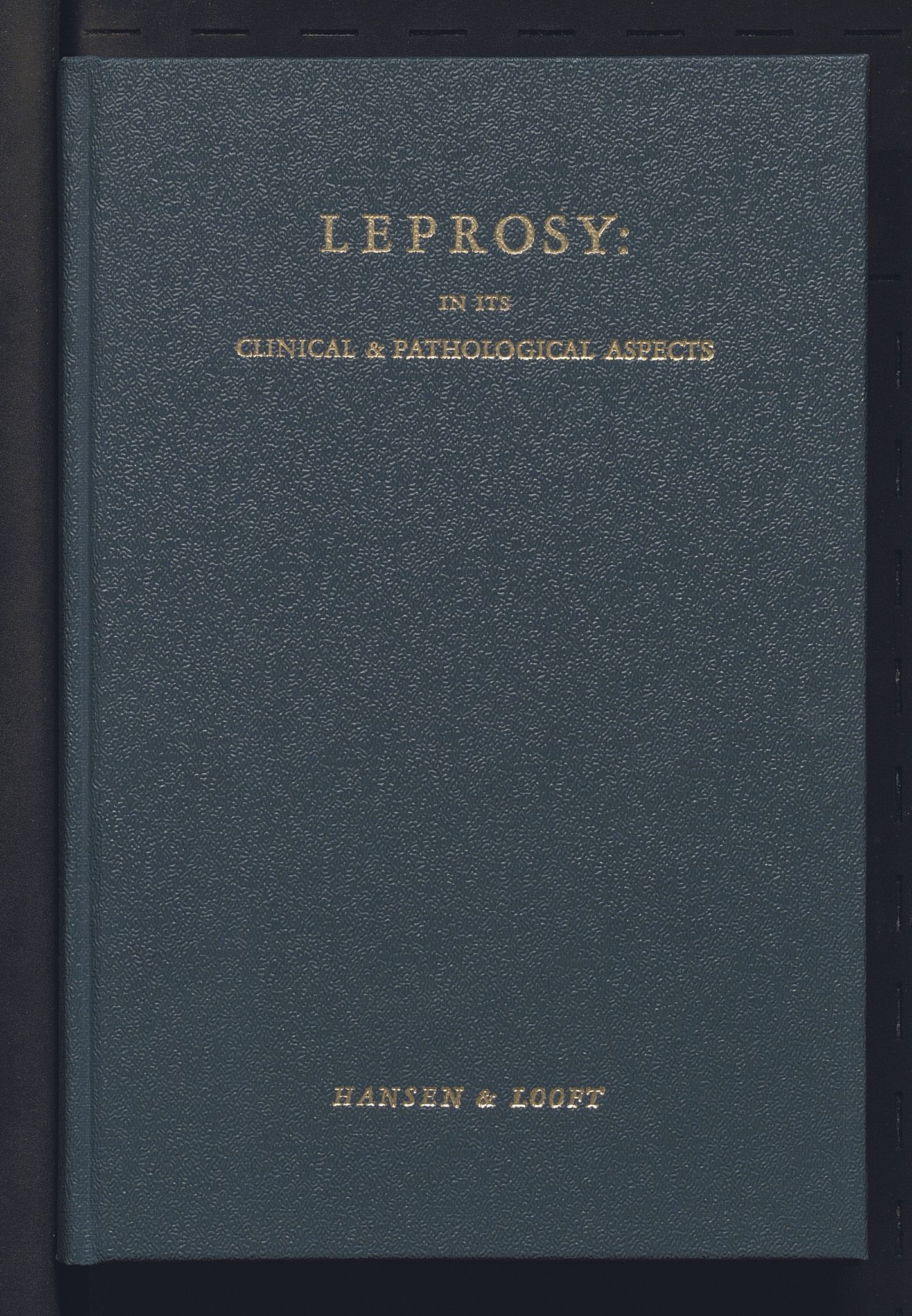 Andre publikasjoner, PUBL/PUBL-999/0004/0002: G.H. Armauer Hansen og Carl A. Looft: Leprosy in its clinical & pathological aspects (1895), 1895