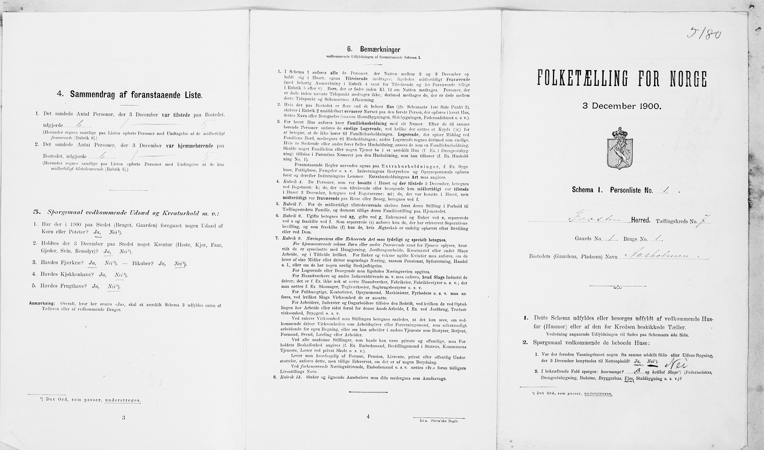 SAT, Folketelling 1900 for 1717 Frosta herred, 1900, s. 819