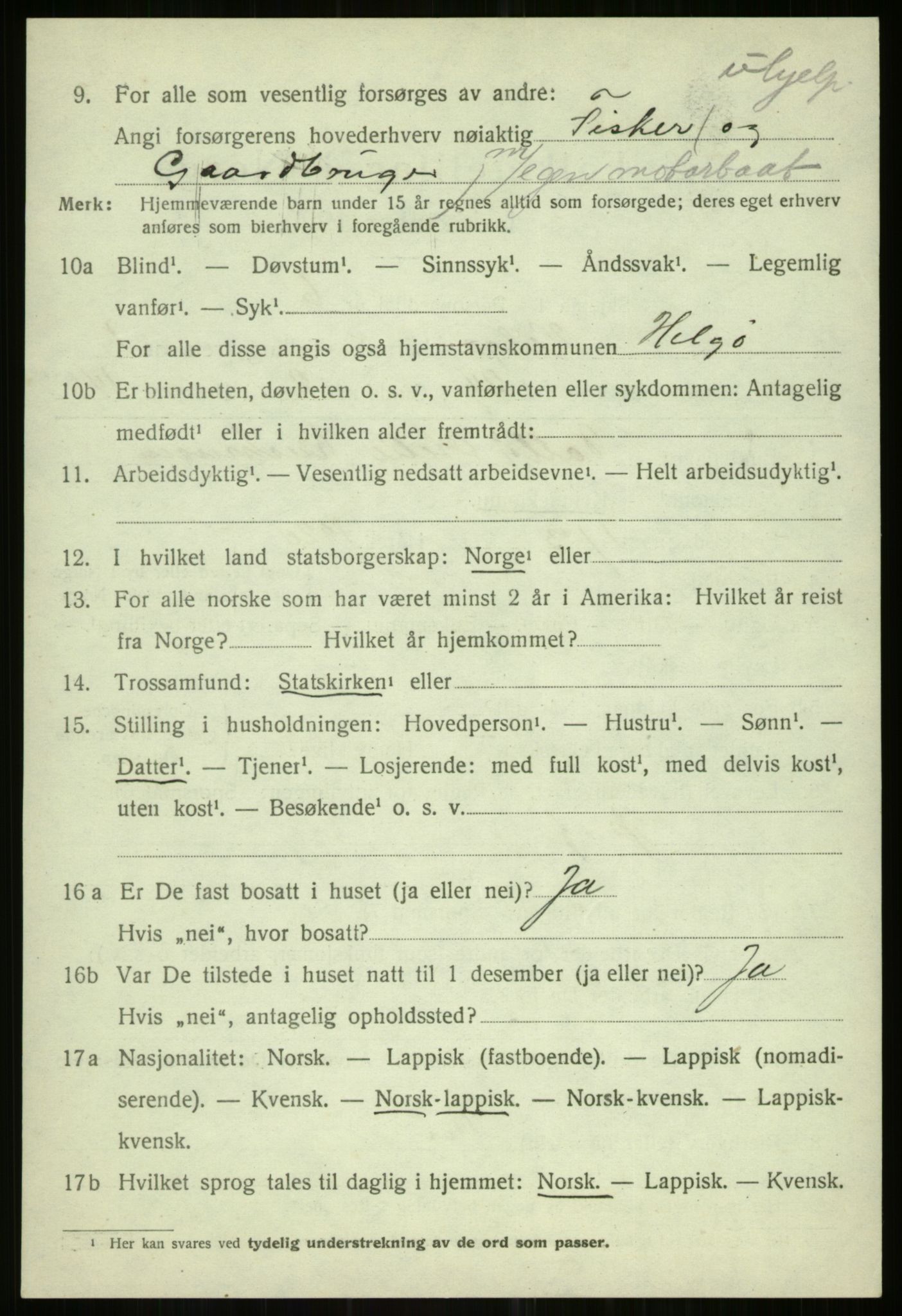 SATØ, Folketelling 1920 for 1935 Helgøy herred, 1920, s. 847