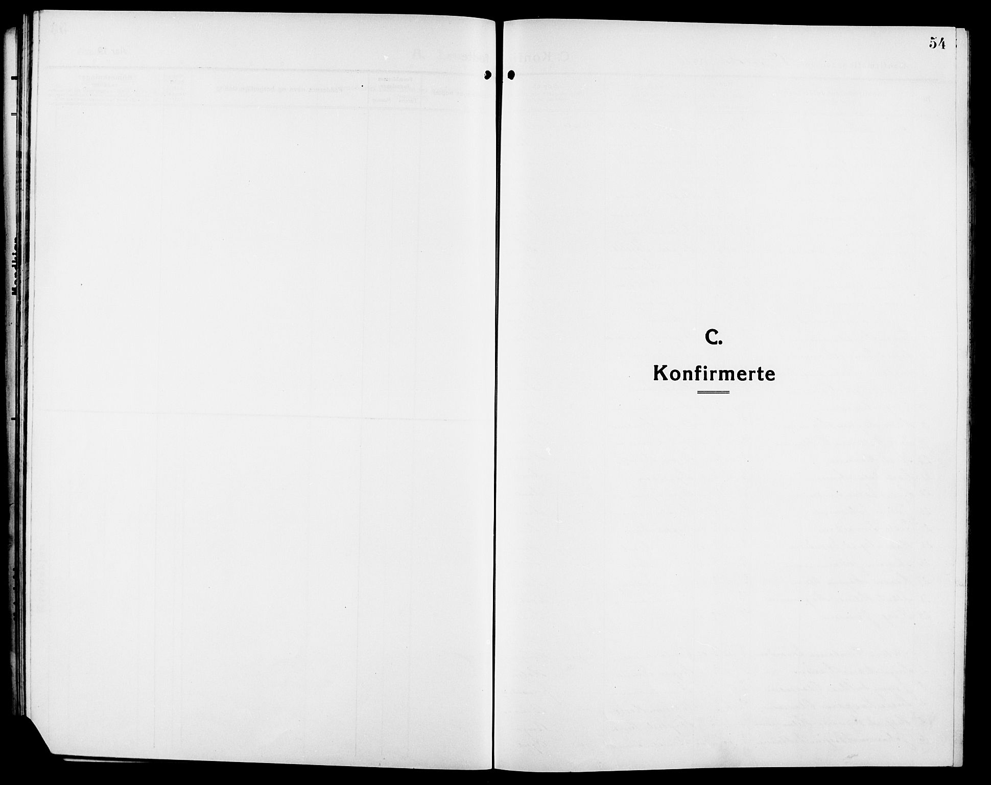 Skiptvet prestekontor Kirkebøker, SAO/A-20009/G/Ga/L0003: Klokkerbok nr. 3, 1916-1924, s. 54