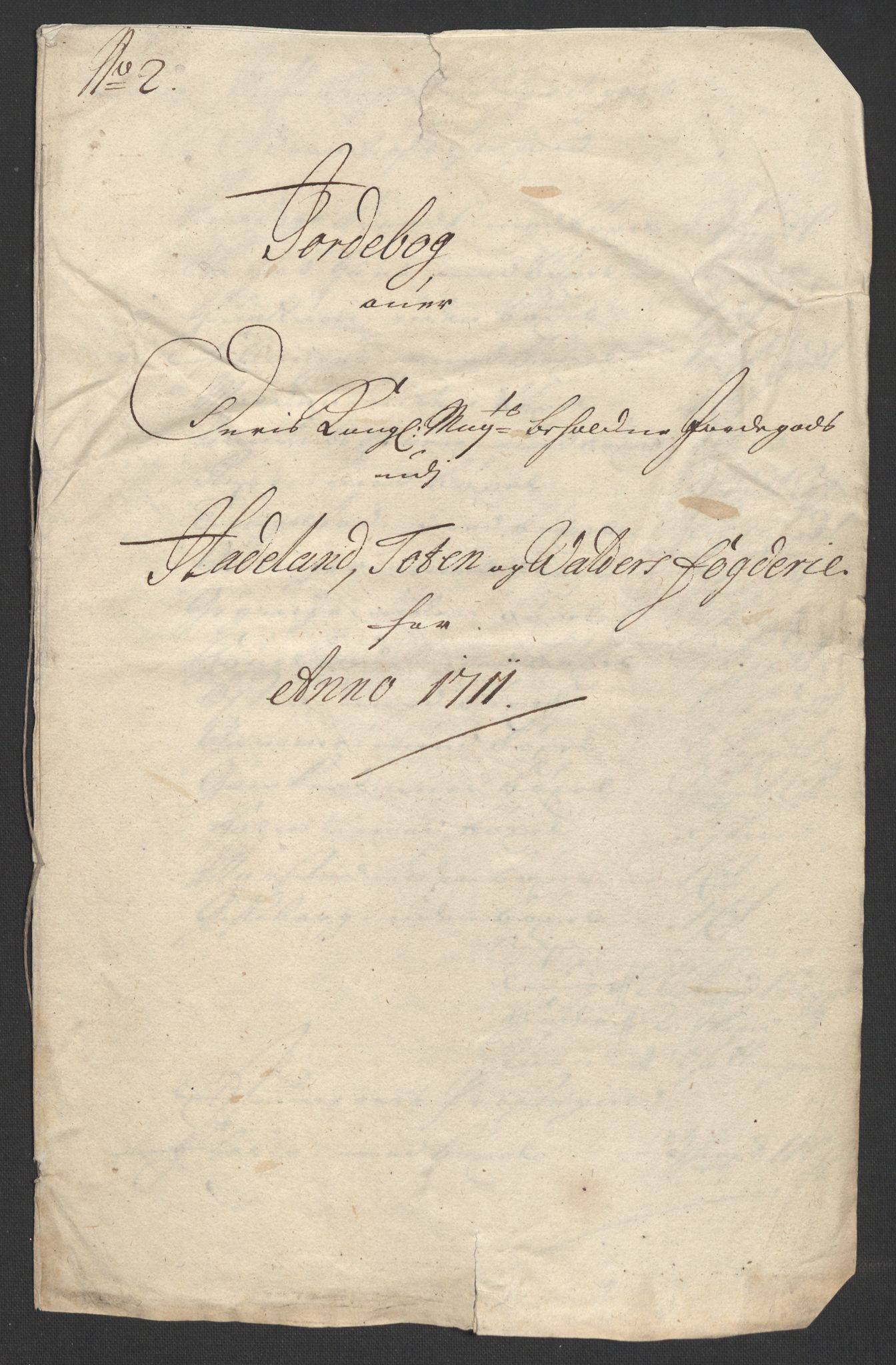 Rentekammeret inntil 1814, Reviderte regnskaper, Fogderegnskap, RA/EA-4092/R18/L1308: Fogderegnskap Hadeland, Toten og Valdres, 1711, s. 15