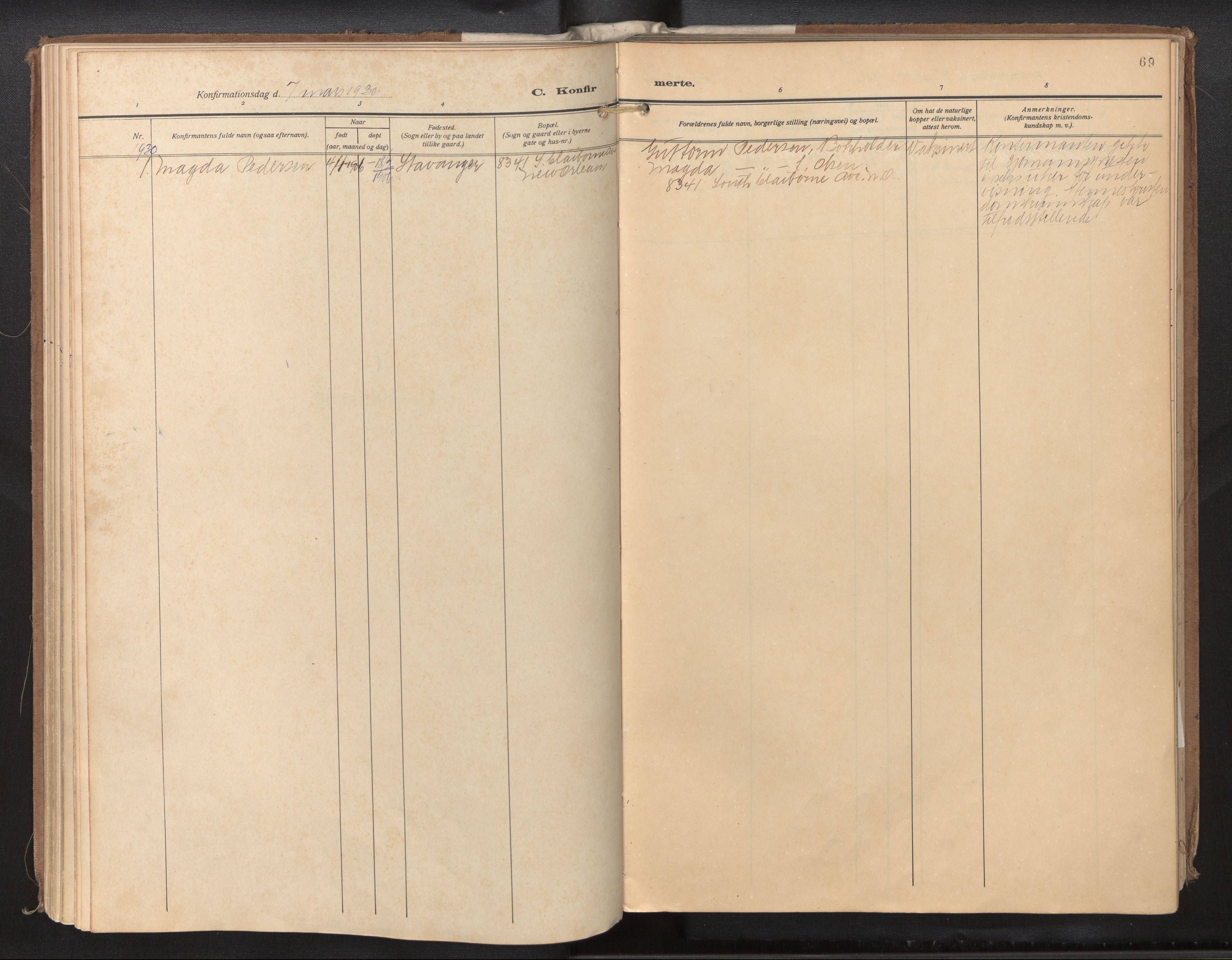Den norske sjømannsmisjon i utlandet/New Orleans-Mobile-Gulfhavnene, AV/SAB-SAB/PA-0115/H/Ha/L0001: Ministerialbok nr. A 1, 1927-1978, s. 68b-69a