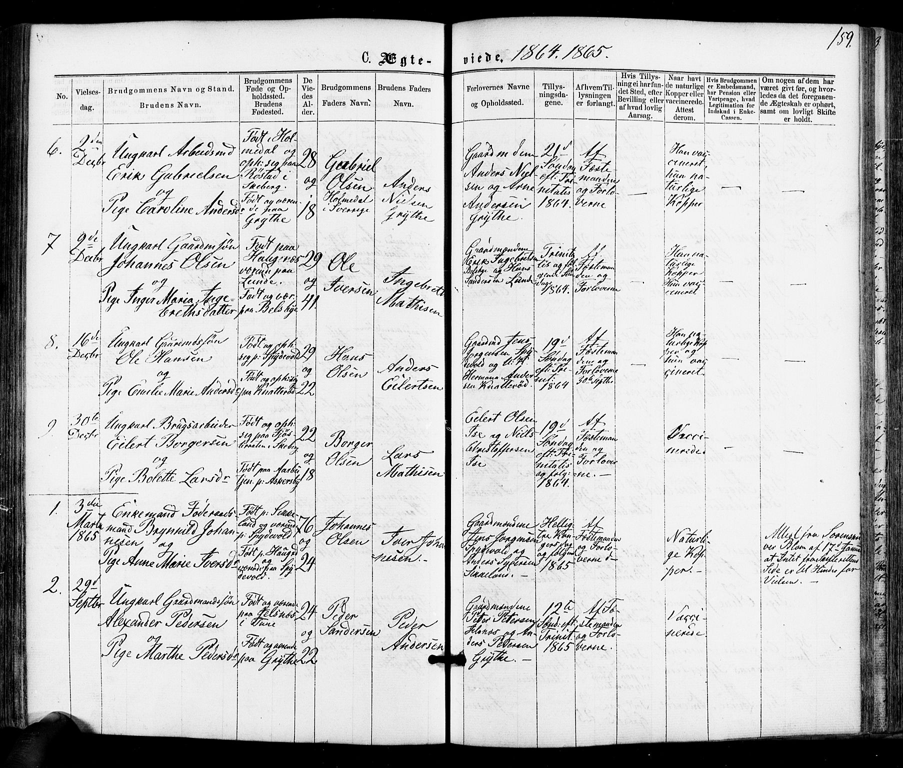 Varteig prestekontor Kirkebøker, AV/SAO-A-10447a/F/Fa/L0001: Ministerialbok nr. 1, 1861-1877, s. 159