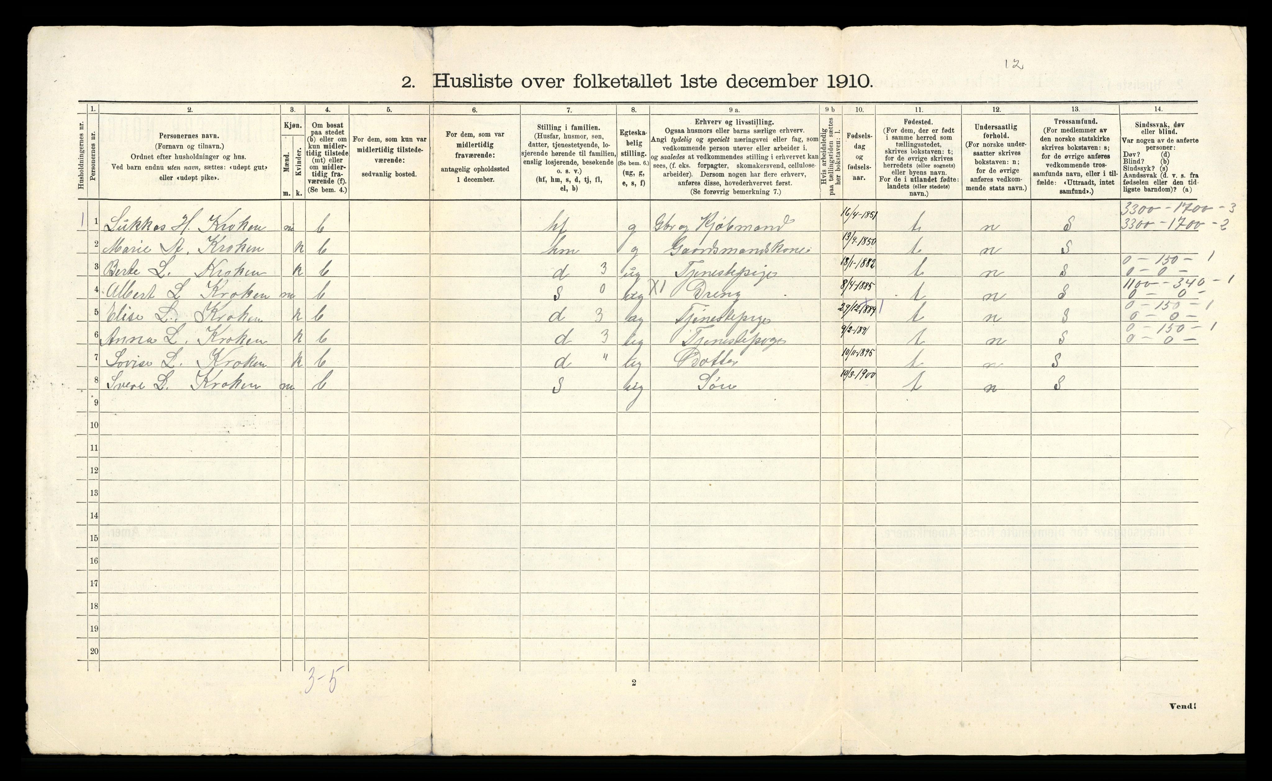 RA, Folketelling 1910 for 1826 Hattfjelldal herred, 1910, s. 26