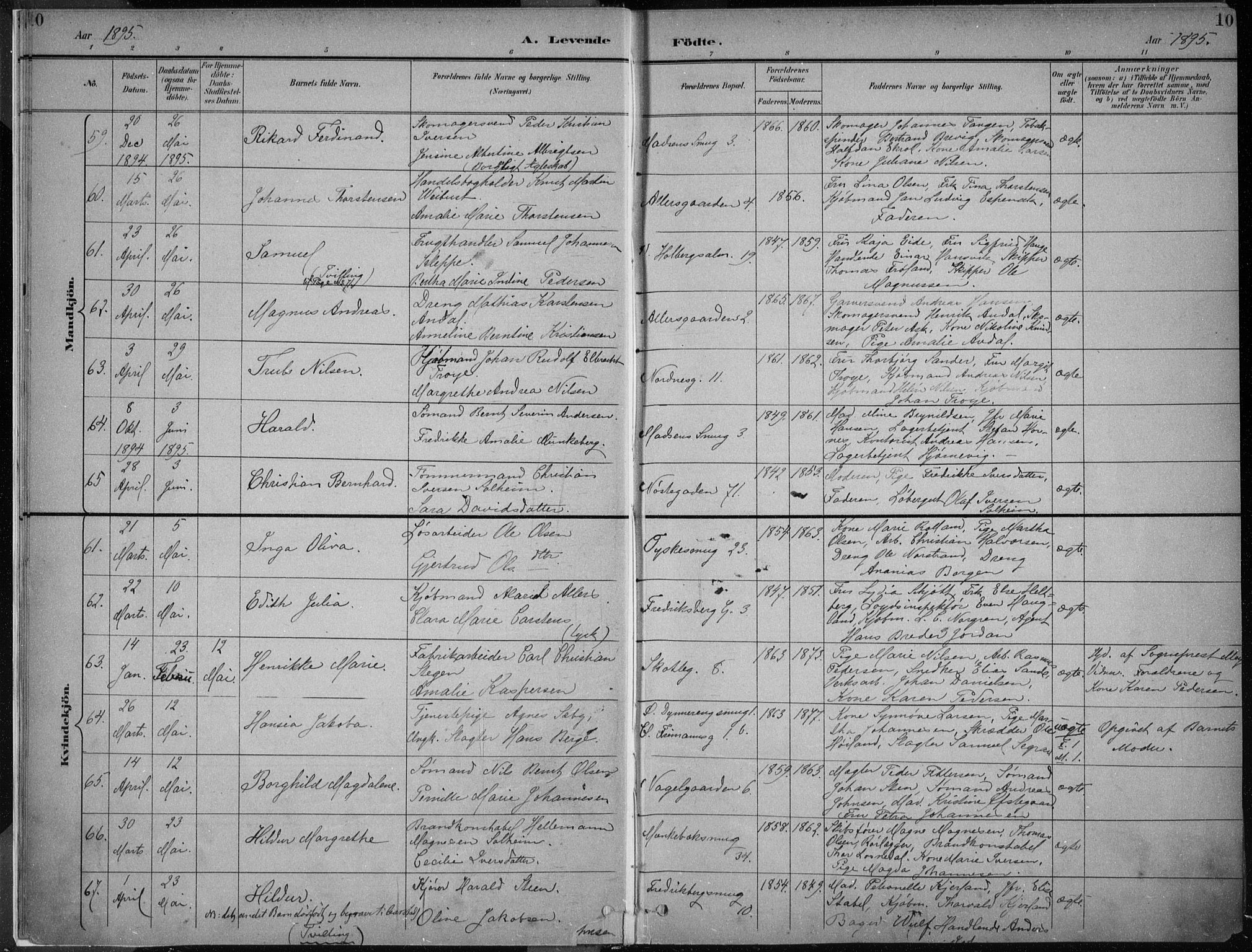 Nykirken Sokneprestembete, AV/SAB-A-77101/H/Haa/L0018: Ministerialbok nr. B 6, 1895-1903, s. 10