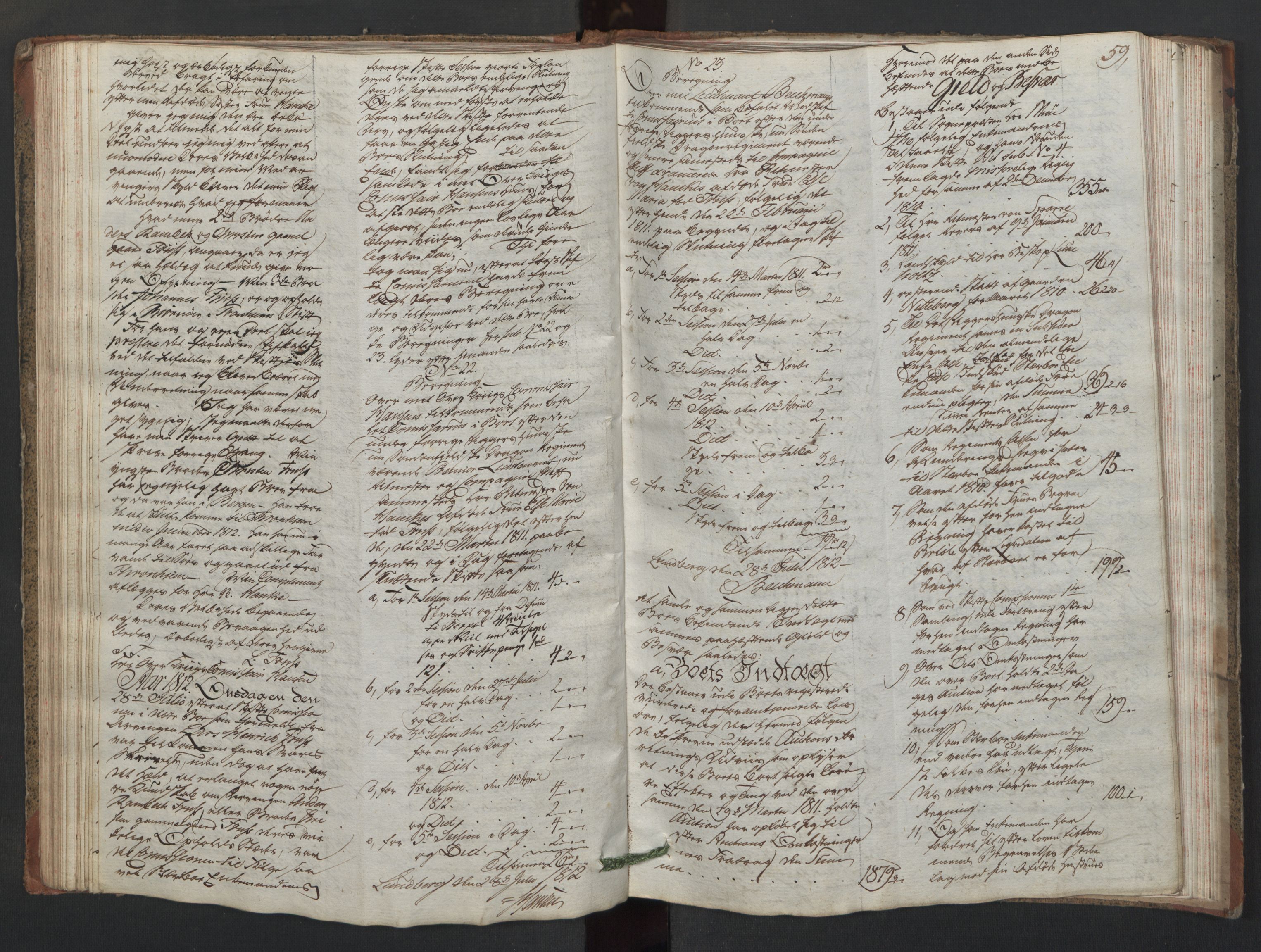 Forsvaret, Generalauditøren, AV/RA-RAFA-1772/F/Fj/Fjc/L0008: Skifteprotokol for akershusiske dragonregiment, 1801-1812, s. 58b-59a