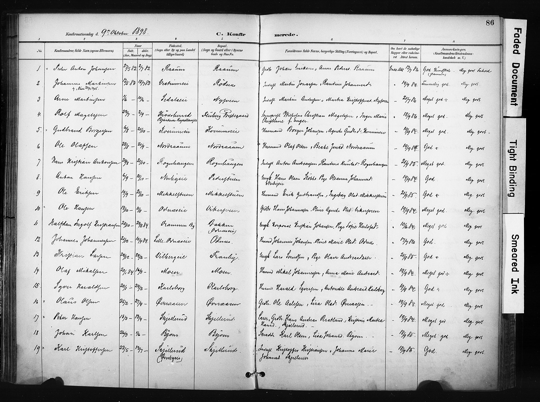 Søndre Land prestekontor, AV/SAH-PREST-122/K/L0004: Ministerialbok nr. 4, 1895-1904, s. 86