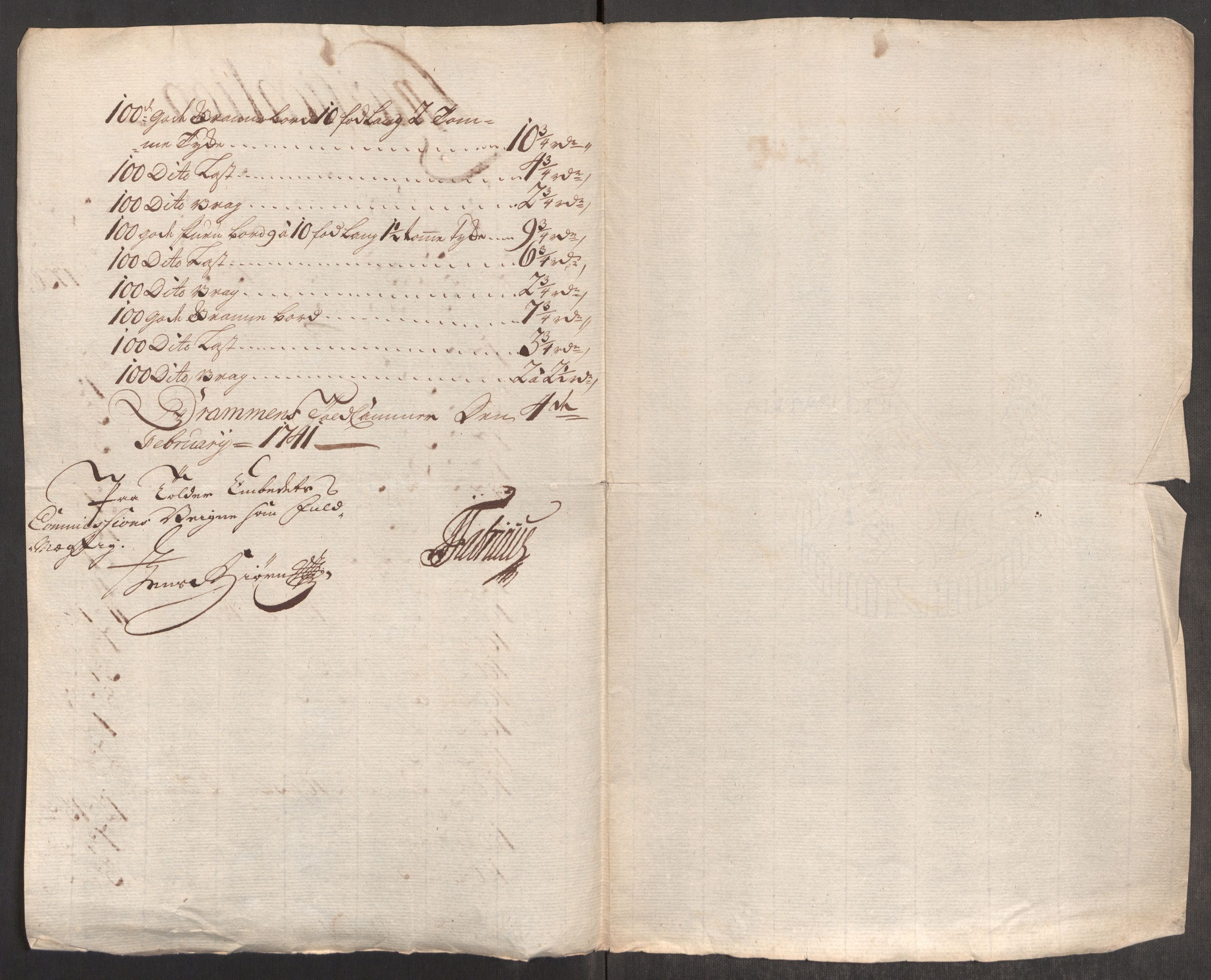 Rentekammeret inntil 1814, Realistisk ordnet avdeling, RA/EA-4070/Oe/L0002: [Ø1]: Priskuranter, 1740-1744, s. 243