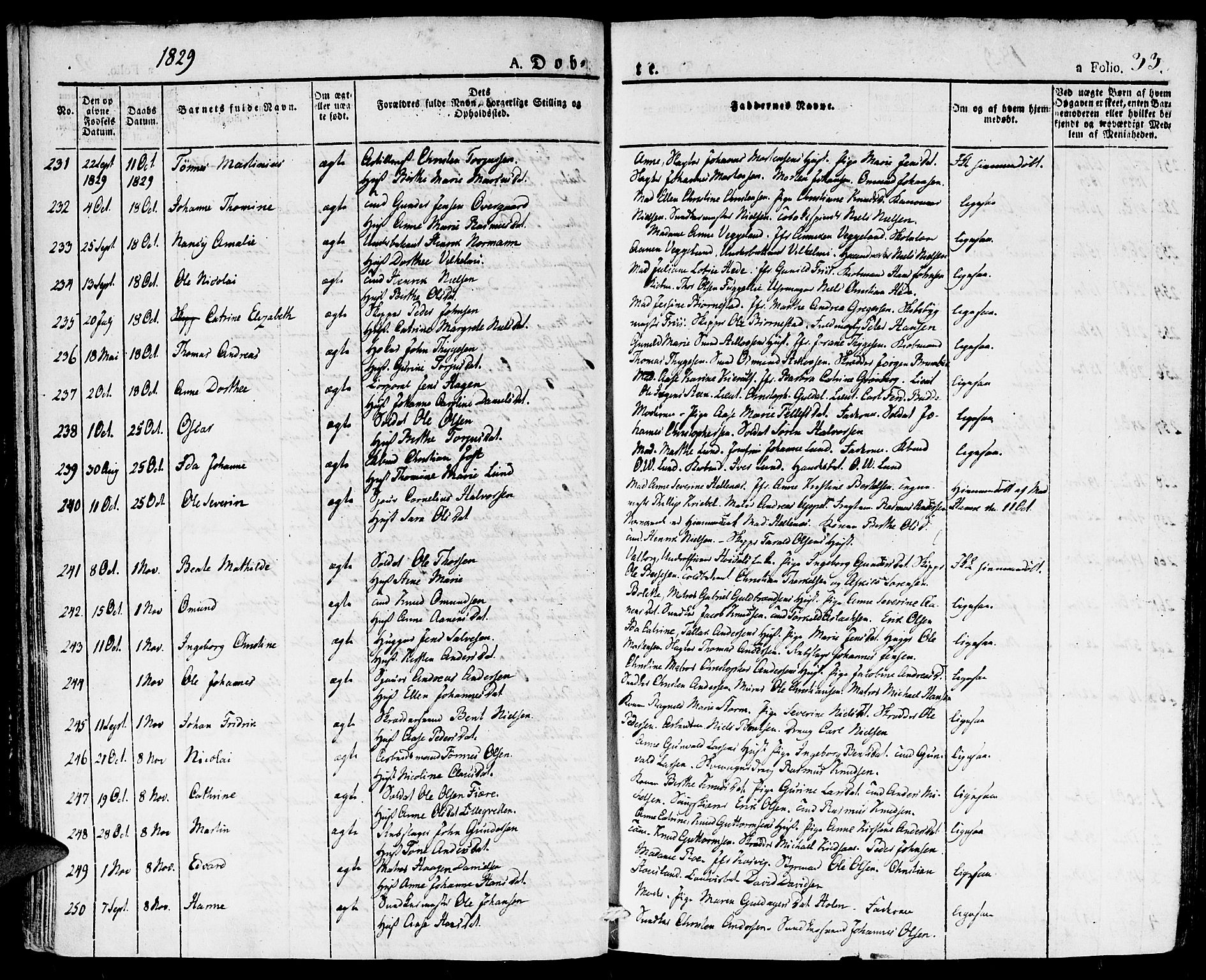 Kristiansand domprosti, AV/SAK-1112-0006/F/Fa/L0011: Ministerialbok nr. A 11, 1827-1841, s. 33