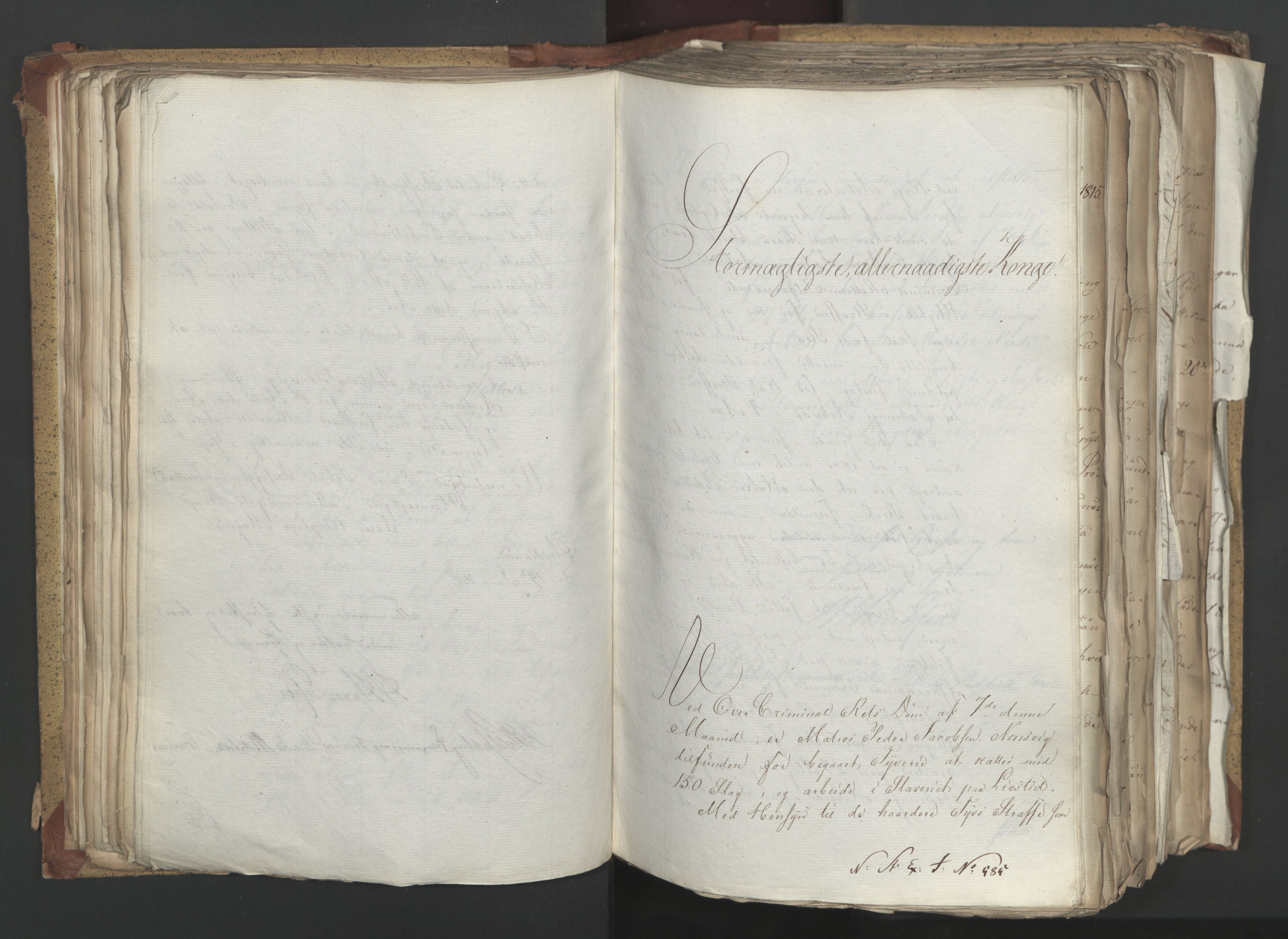 Statsrådsavdelingen i Stockholm, AV/RA-S-1003/D/Da/L0003: Regjeringsinnstillinger nr. 519-787, 1815, s. 142
