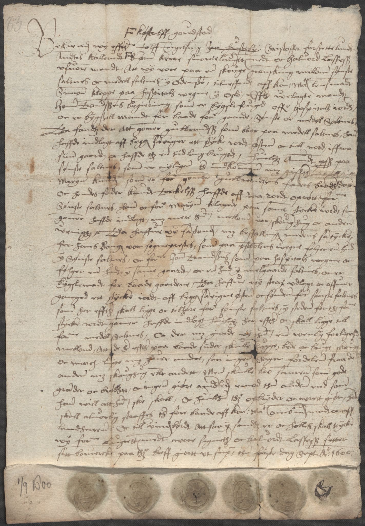 Riksarkivets diplomsamling, AV/RA-EA-5965/F15/L0003: Prestearkiv - Østfold, 1594-1700, s. 151