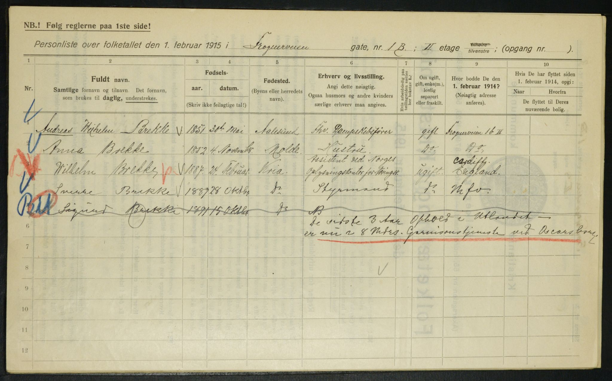 OBA, Kommunal folketelling 1.2.1915 for Kristiania, 1915, s. 26793