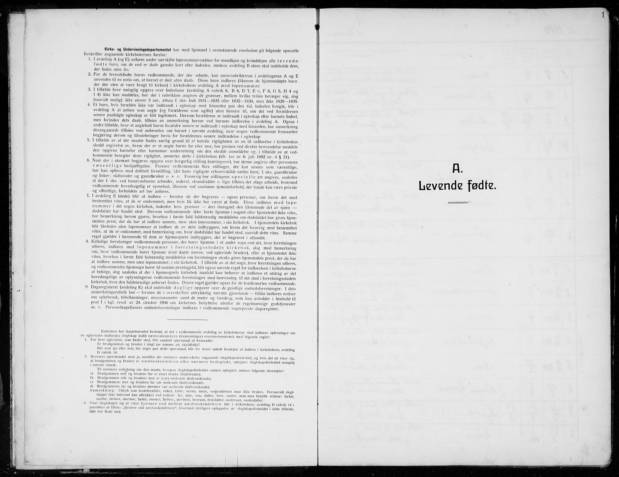 Tysnes sokneprestembete, SAB/A-78601/H/Hab: Klokkerbok nr. E  4, 1912-1936, s. 1