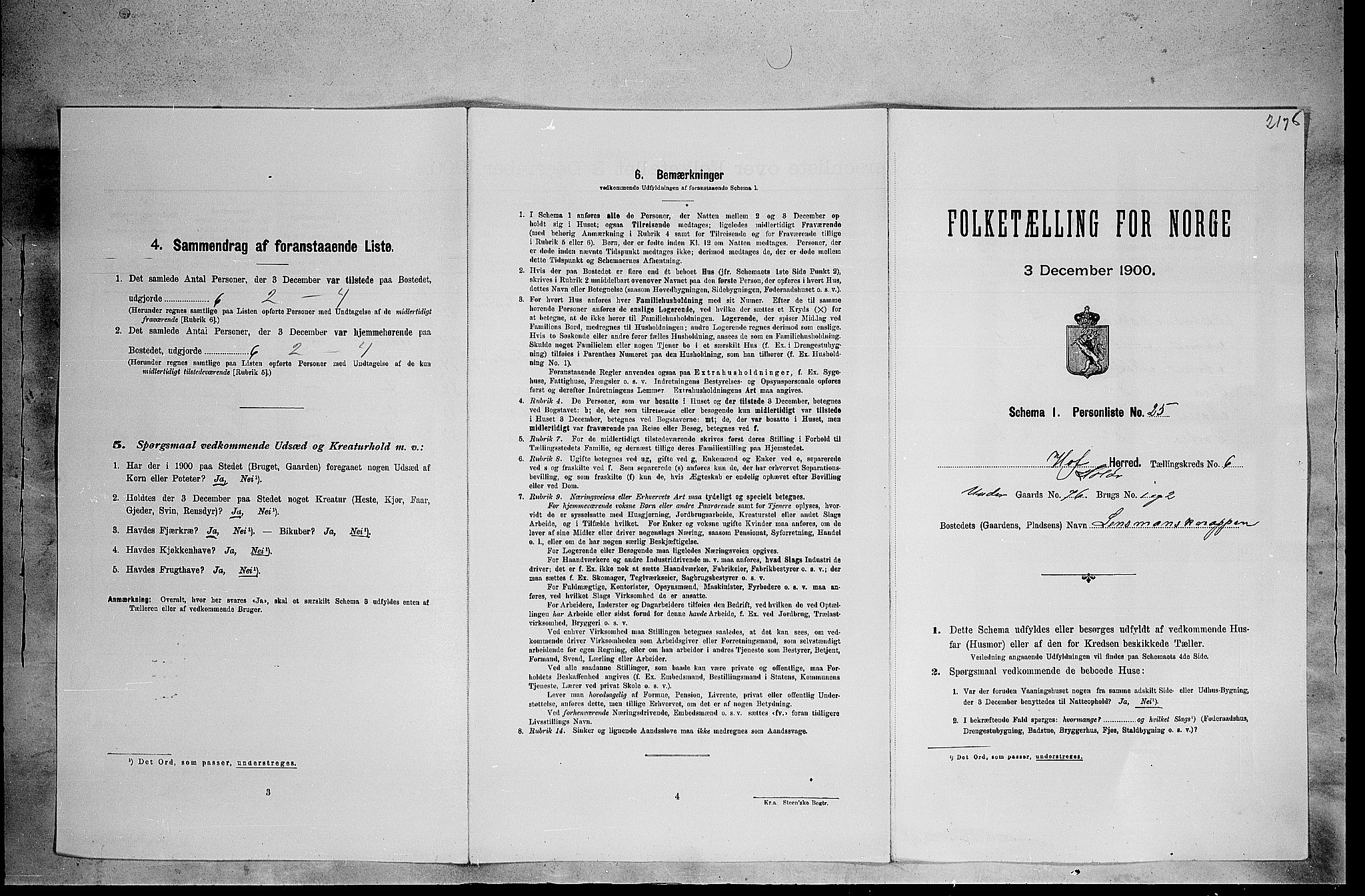 SAH, Folketelling 1900 for 0424 Hof herred, 1900, s. 1050