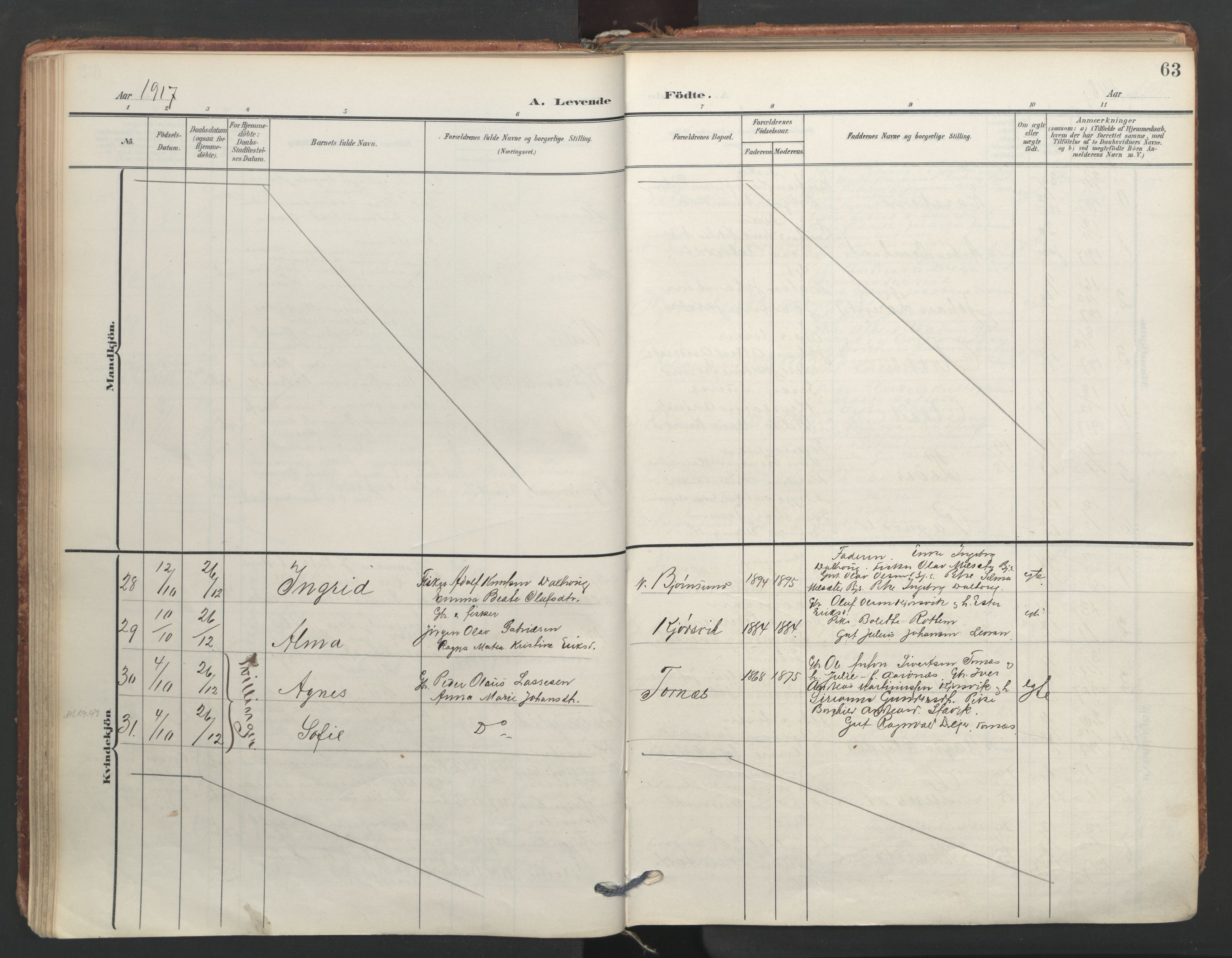 Ministerialprotokoller, klokkerbøker og fødselsregistre - Møre og Romsdal, SAT/A-1454/565/L0751: Ministerialbok nr. 565A05, 1905-1979, s. 63