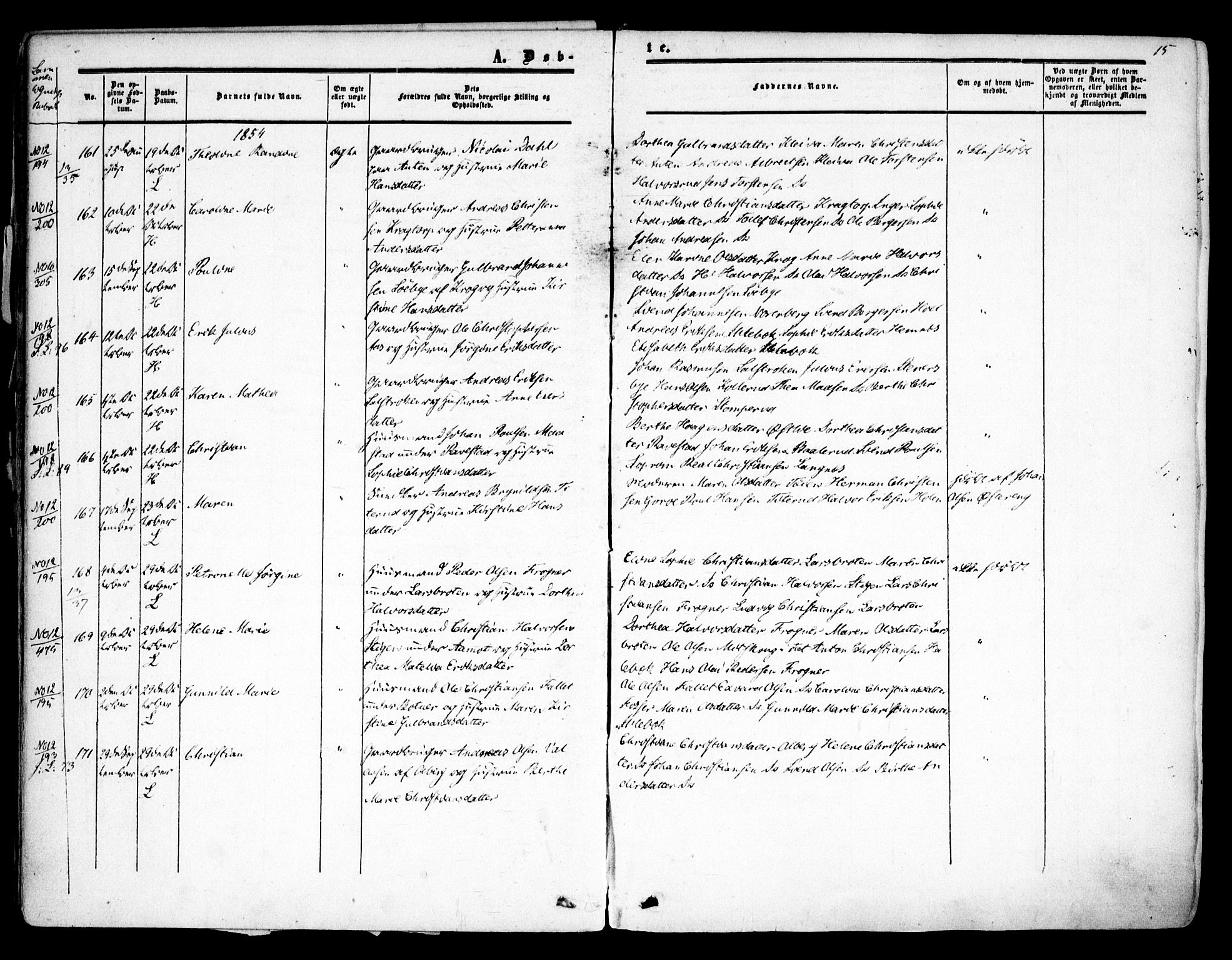 Høland prestekontor Kirkebøker, SAO/A-10346a/F/Fa/L0010: Ministerialbok nr. I 10, 1854-1861, s. 15