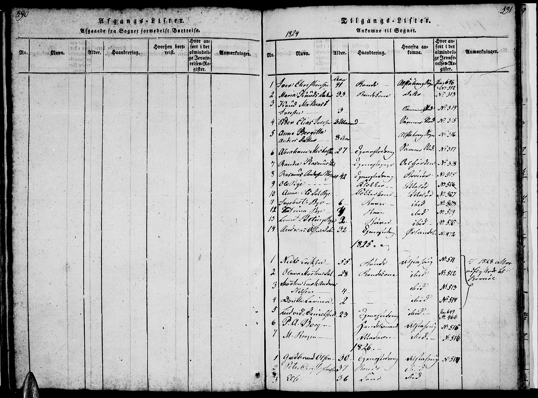 Ministerialprotokoller, klokkerbøker og fødselsregistre - Nordland, SAT/A-1459/816/L0239: Ministerialbok nr. 816A05, 1820-1845, s. 590-591