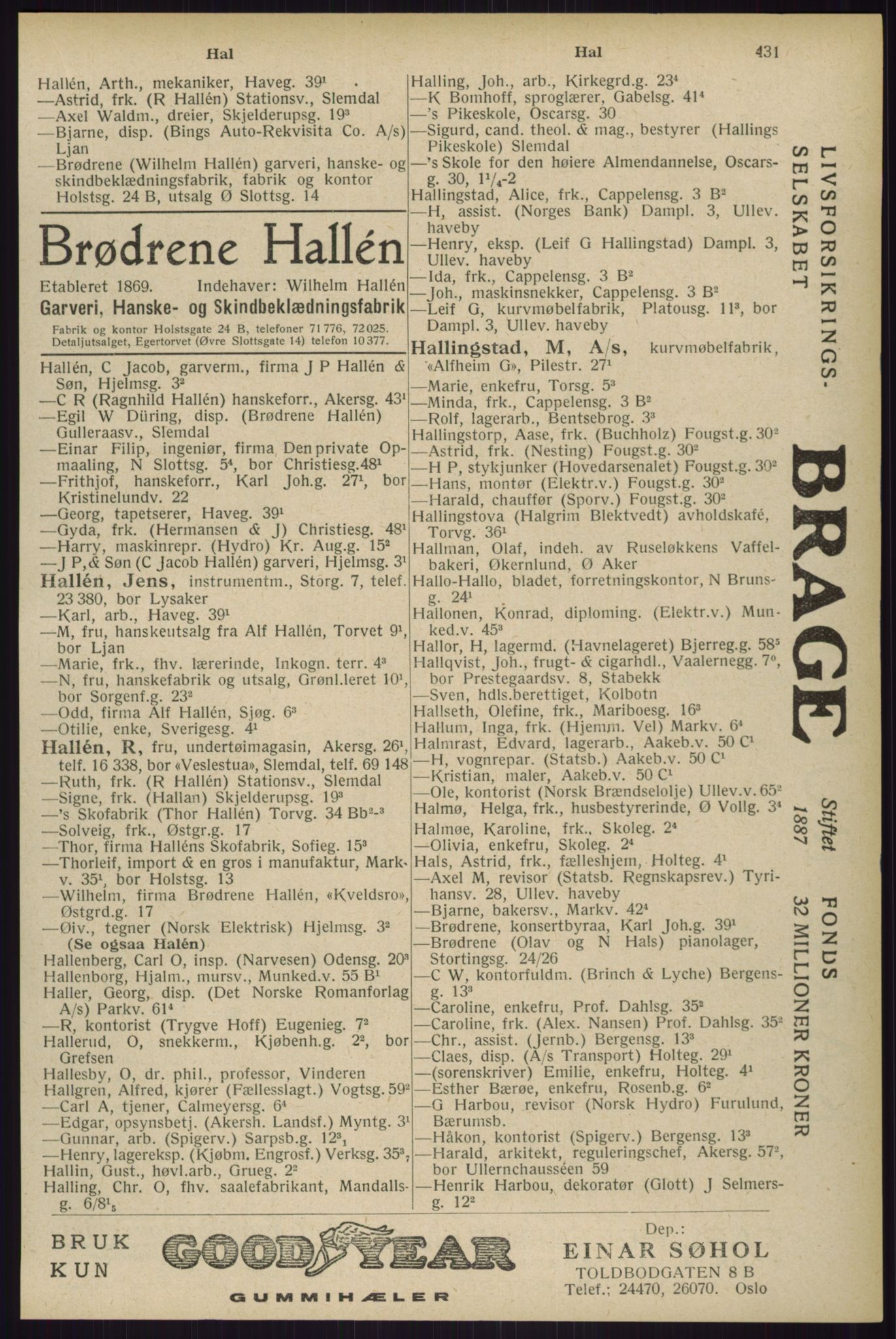 Kristiania/Oslo adressebok, PUBL/-, 1929, s. 431