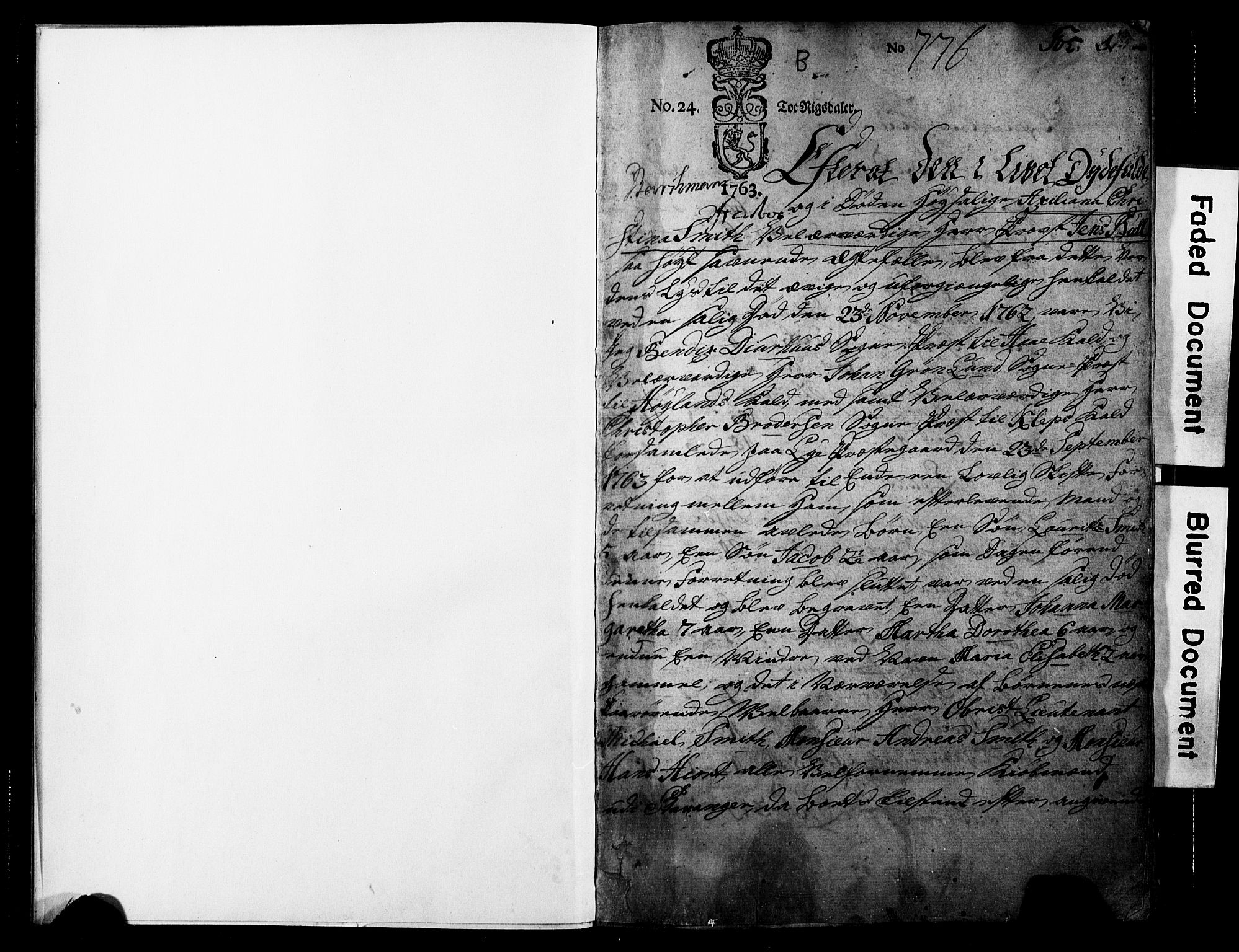 Jæren prosti, AV/SAST-A-101793/001/40/40BB/L0001: SKIFTEPROTOKOLL, 1763-1821, s. 0b-1a
