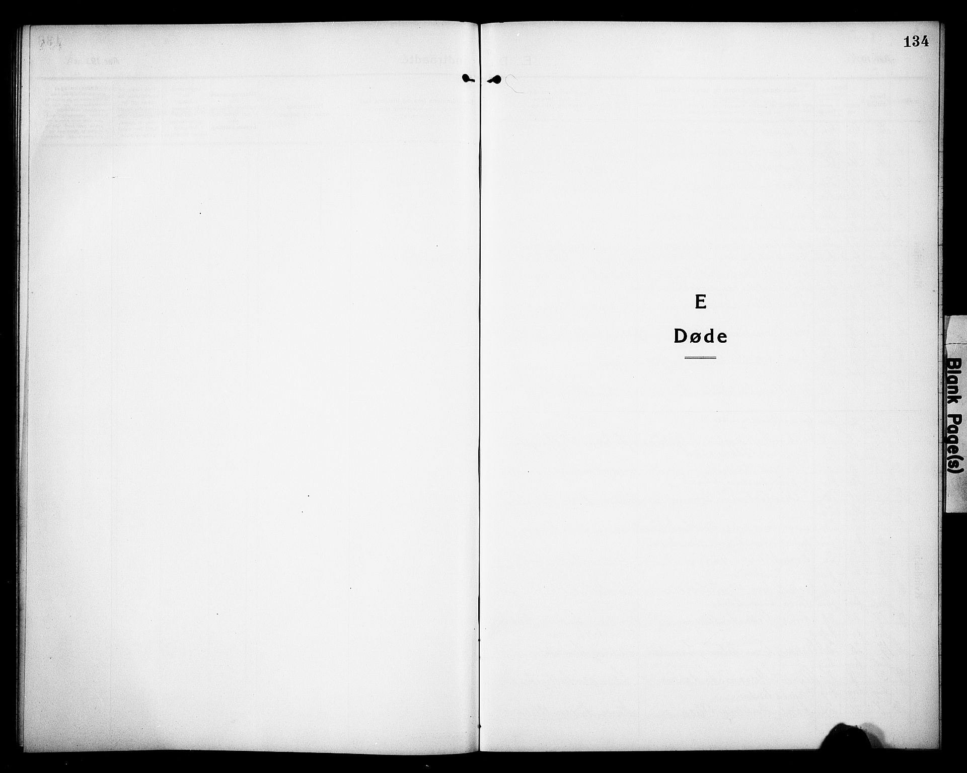 Stange prestekontor, SAH/PREST-002/L/L0015: Klokkerbok nr. 15, 1916-1928, s. 134