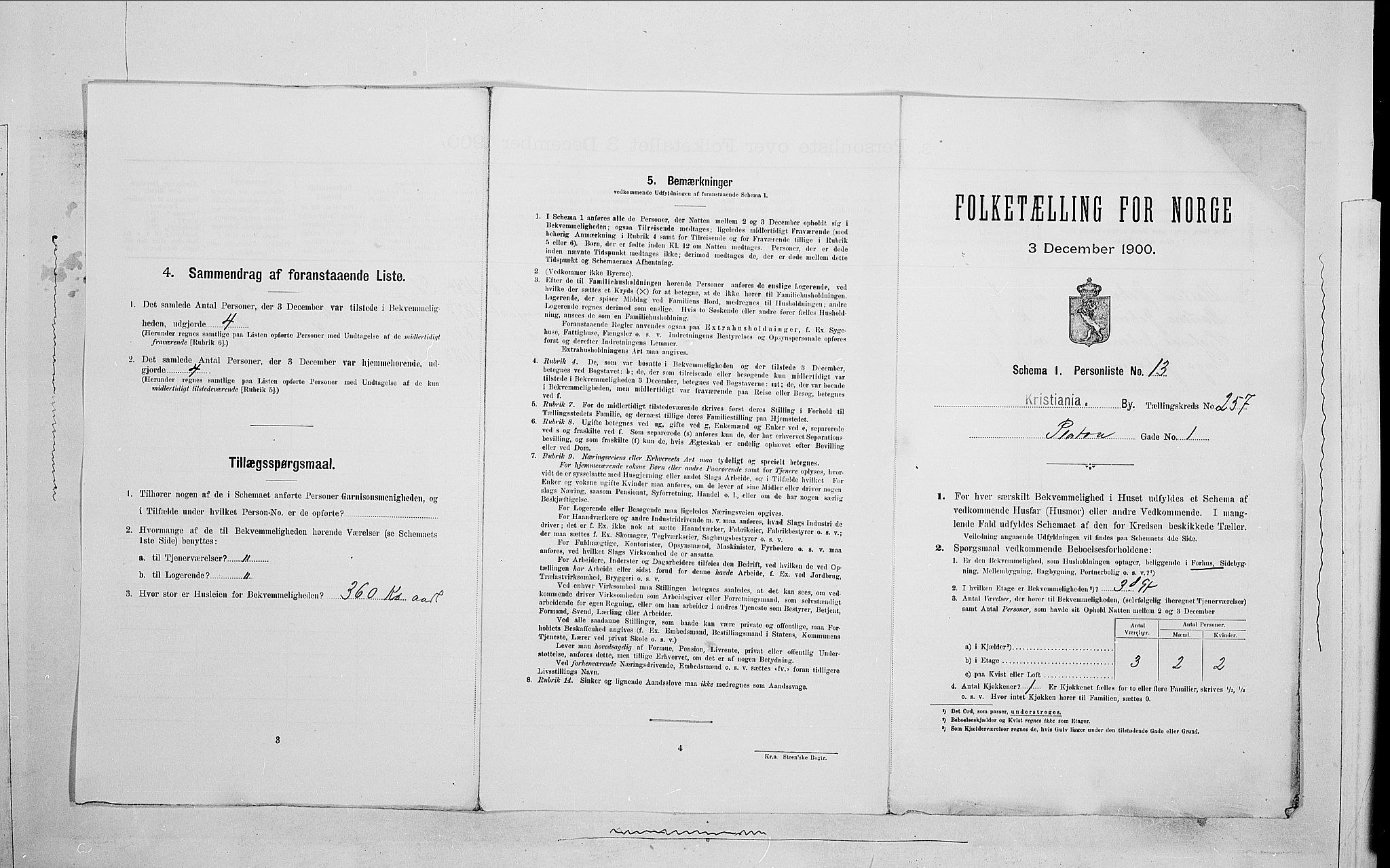 SAO, Folketelling 1900 for 0301 Kristiania kjøpstad, 1900, s. 72309