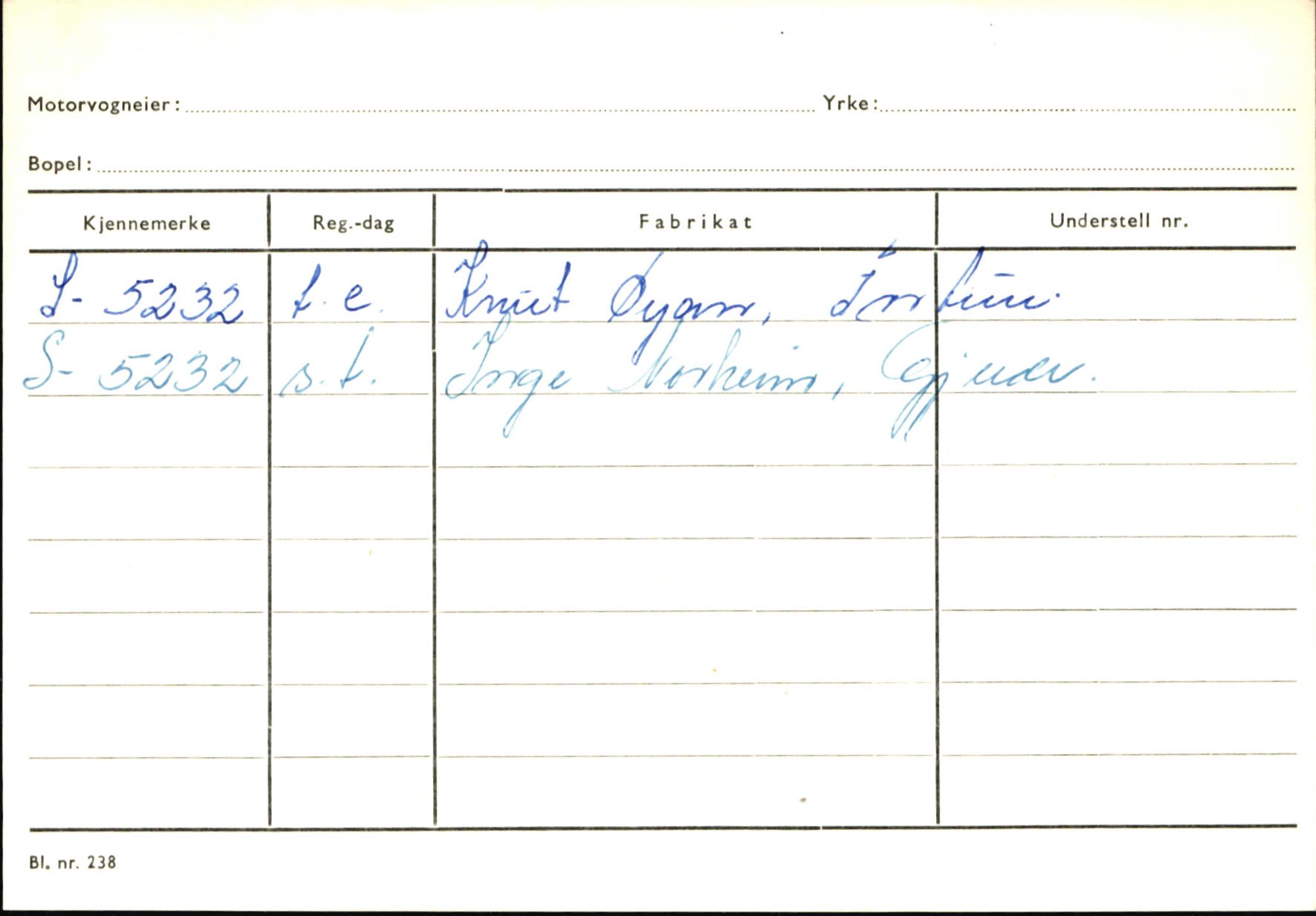 Statens vegvesen, Sogn og Fjordane vegkontor, SAB/A-5301/4/F/L0146: Registerkort Årdal R-Å samt diverse kort, 1945-1975, s. 397