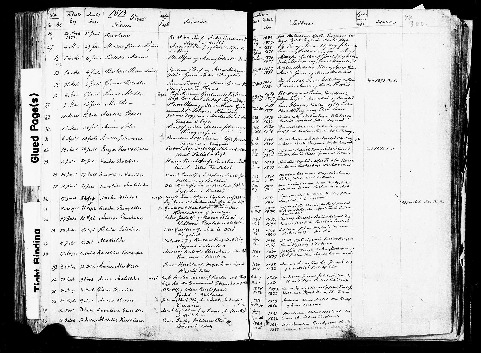 Aurskog prestekontor Kirkebøker, SAO/A-10304a/F/Fa/L0007: Ministerialbok nr. I 7, 1854-1877, s. 380