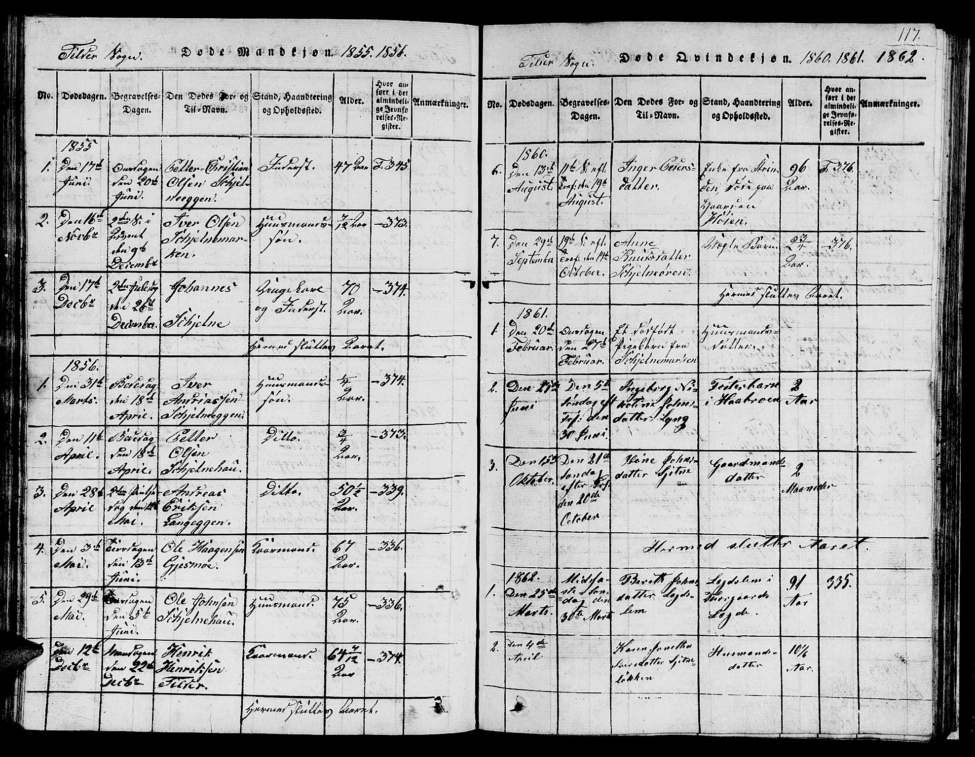Ministerialprotokoller, klokkerbøker og fødselsregistre - Sør-Trøndelag, AV/SAT-A-1456/621/L0458: Klokkerbok nr. 621C01, 1816-1865, s. 117